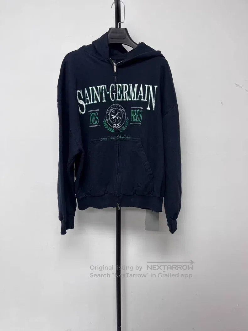 Balenciaga Balenciaga Letter Pattern Printed Zip Hooded Long Sleeve S Size US S / EU 44-46 / 1 - 1 Thumbnail