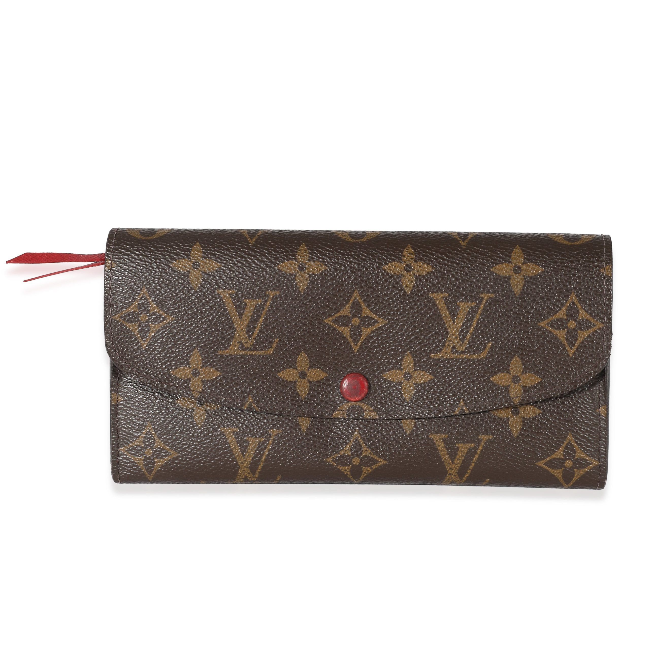 image of Louis Vuitton Monogram Canvas Emilie Wallet in Brown, Women's