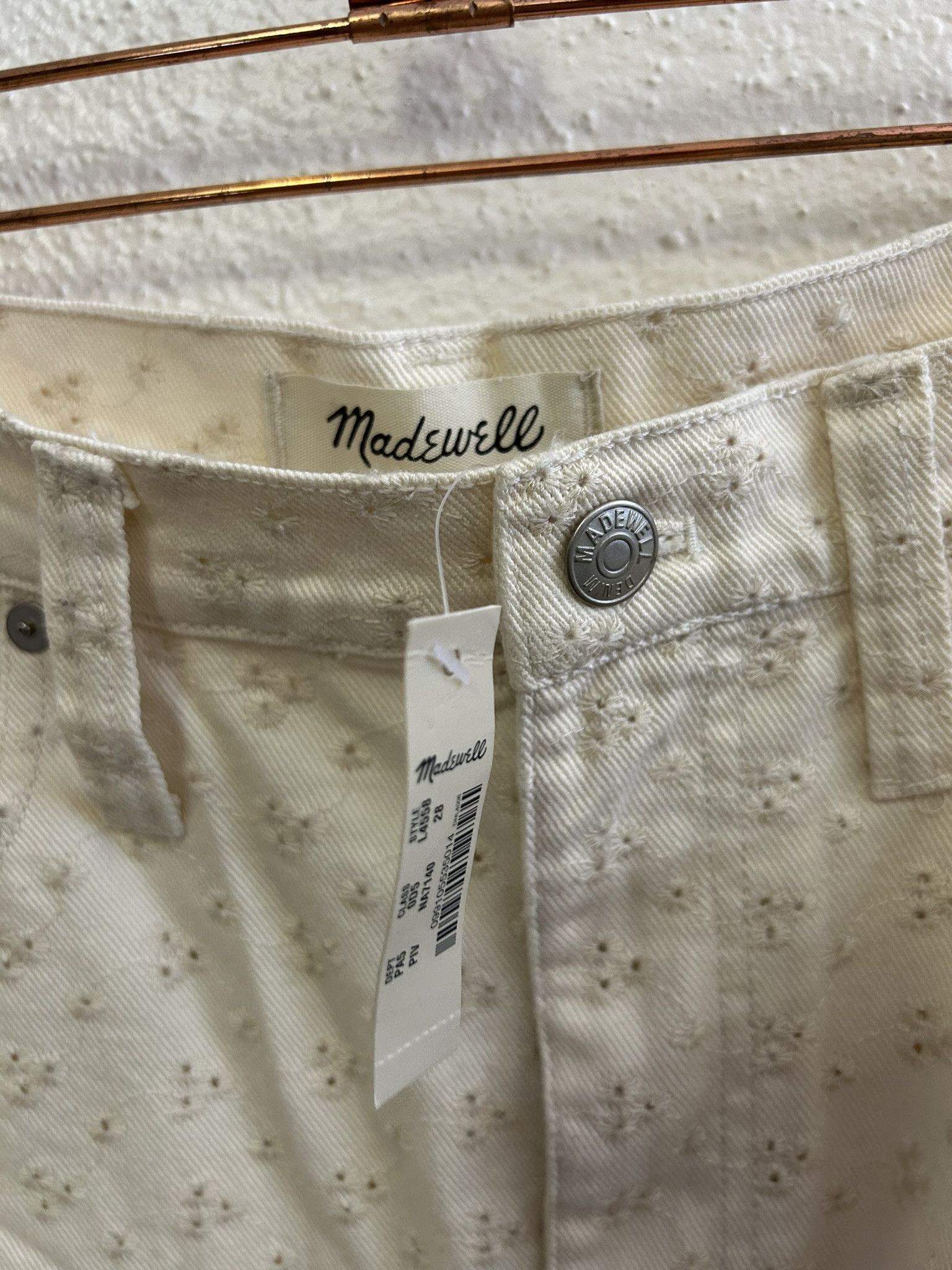 Madewell NWT MADEWELL WHITE BOHO RIGID DENIM A LINE SKIRT SIZE 28 Size 28" / US 6 / IT 42 - 6 Thumbnail
