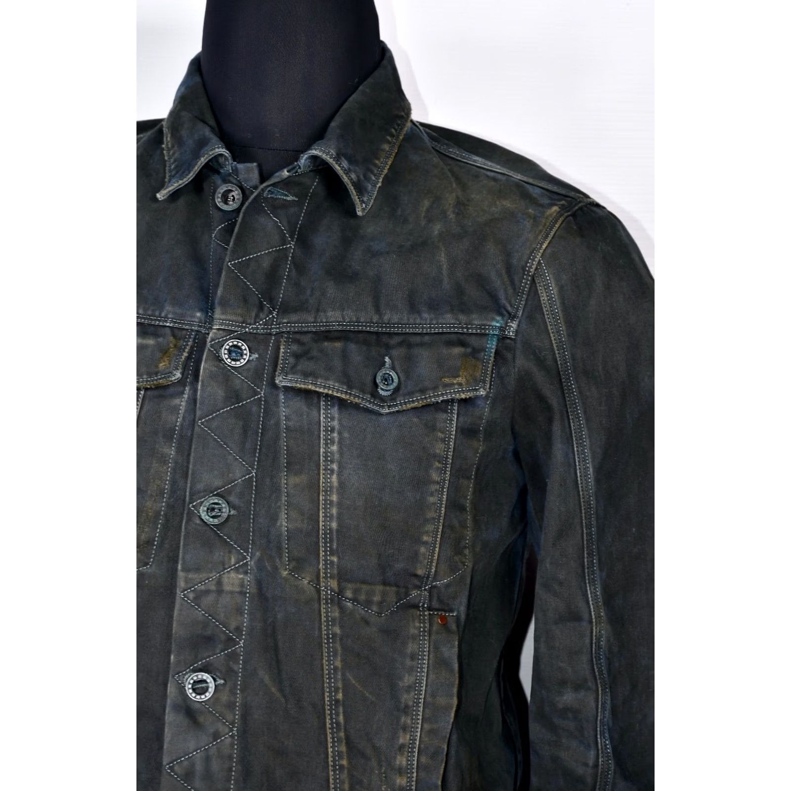 Diesel Diesel Black Gold Jacket Jenry Giacca Trucker Denim 100% Cotton Size M Black Mens Shirt Jacket Size US M / EU 48-50 / 2 - 7 Thumbnail