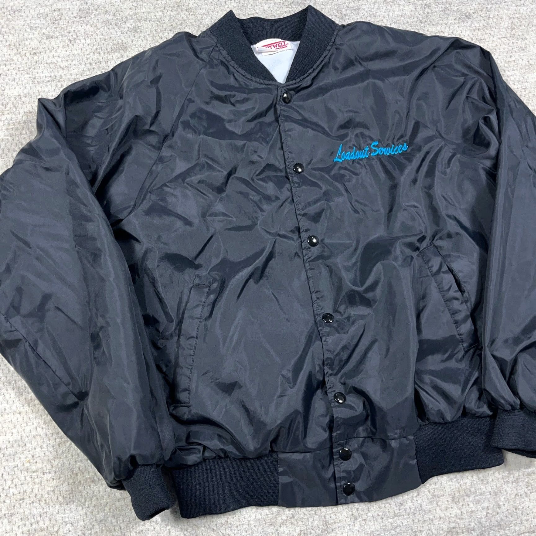 Vintage VINTAGE Hartwell Nylon Satin Bomber Jacket Men L Black 90s 80s Jacket Short Style Casual Pockets Made In USA Size US L / EU 52-54 / 3 - 2 Thumbnail