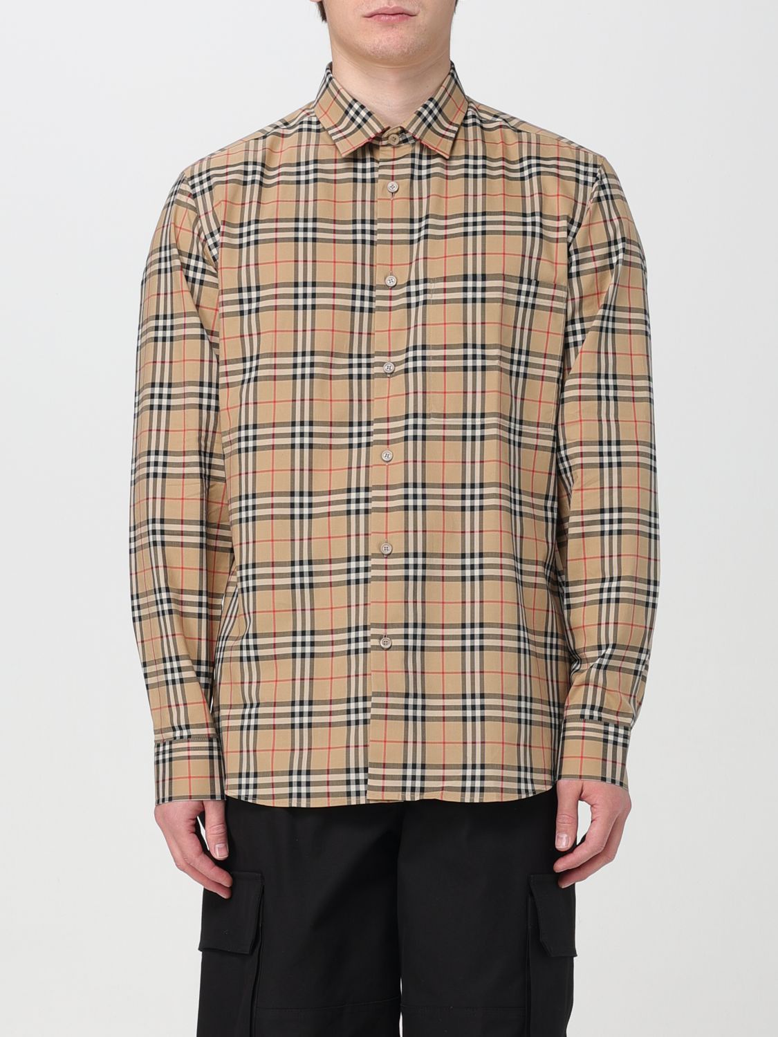 image of Burberry Shirt Men Beige (Size 2XL)