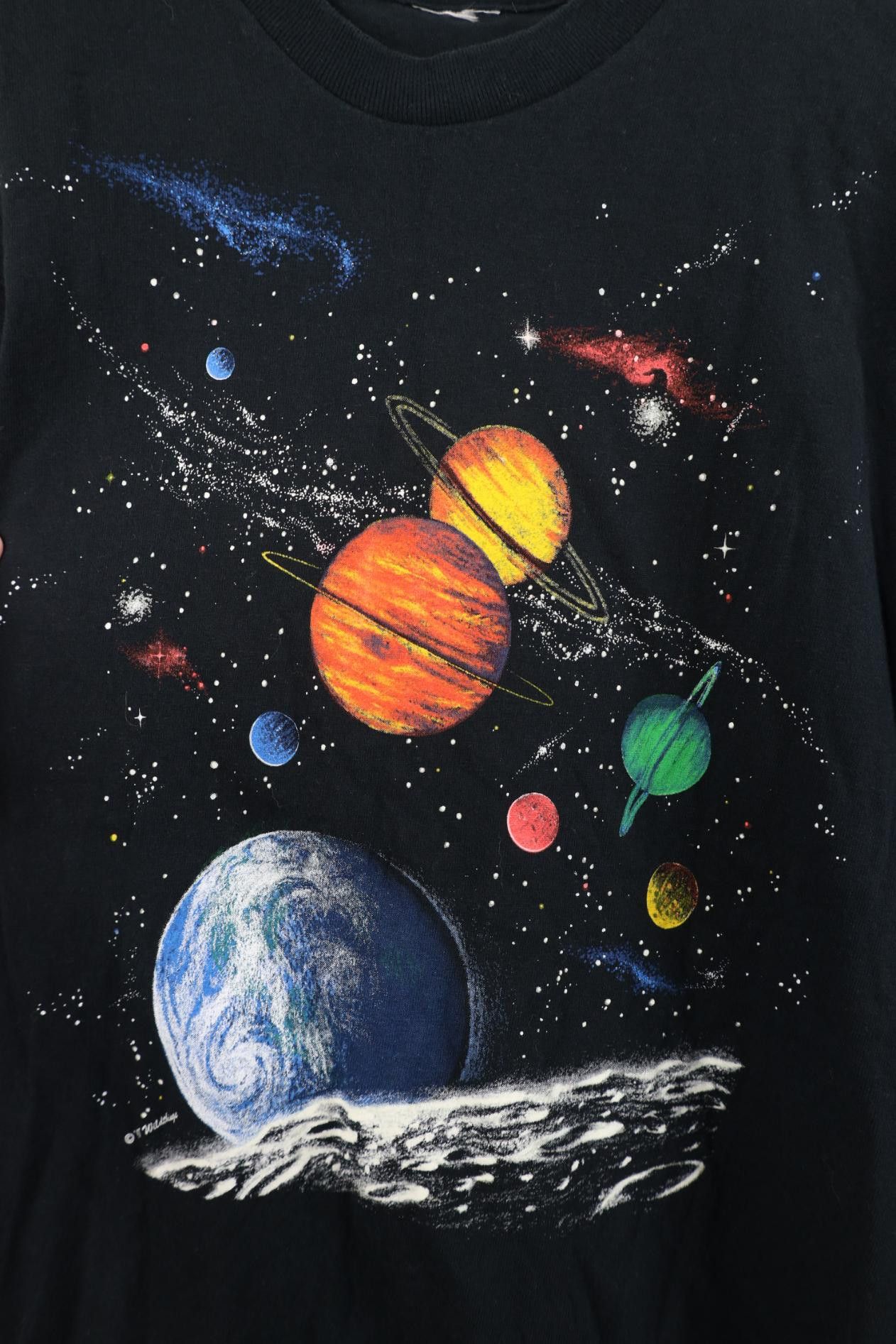 Vintage Vintage 90s Streetwear Space Planets Short Sleeve T-Shirt Size S / US 4 / IT 40 - 5 Thumbnail
