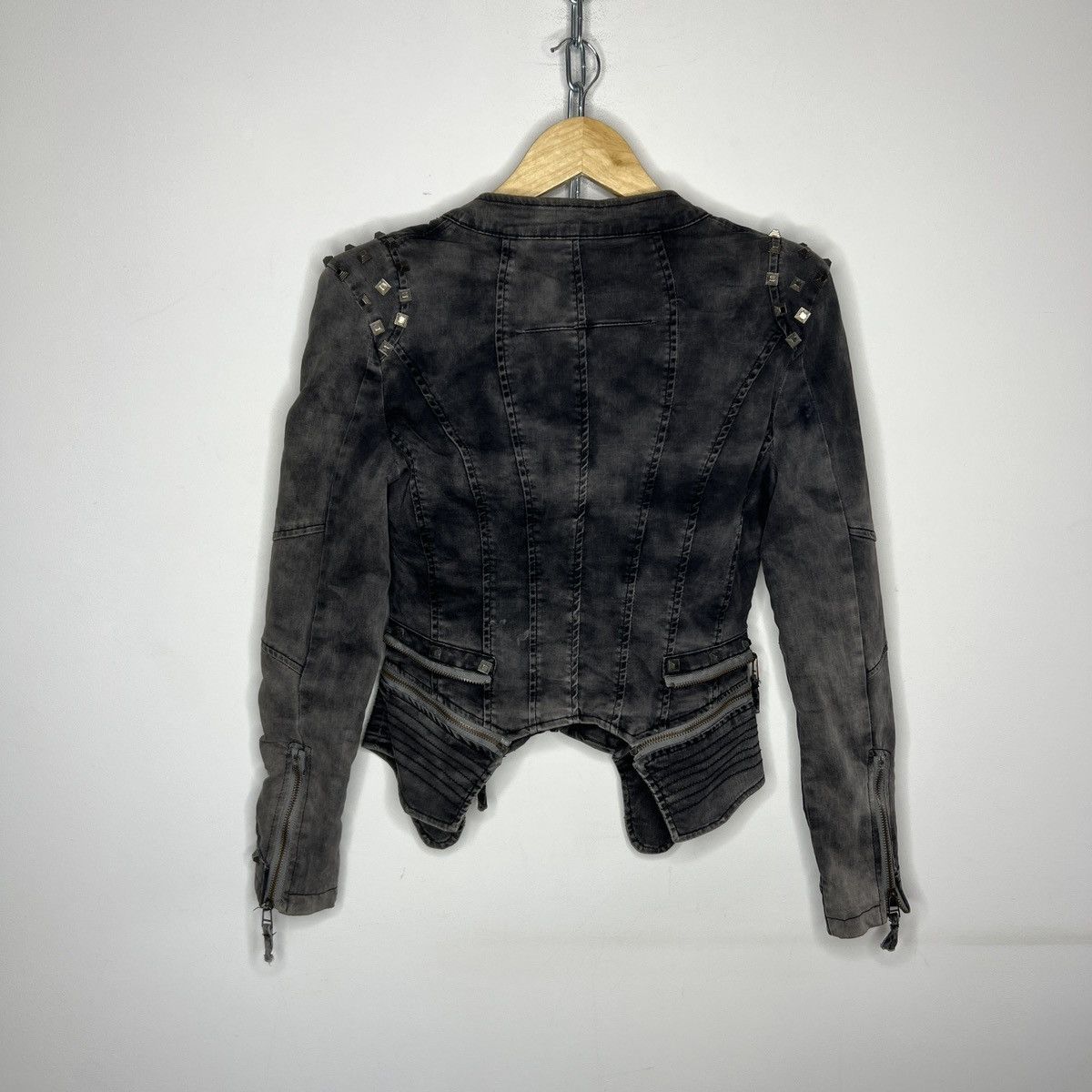 If Six Was Nine Vintage zippers punk goth denim 90s Y2K jacket 🧛🏻‍♀️ opium Size M / US 6-8 / IT 42-44 - 7 Thumbnail