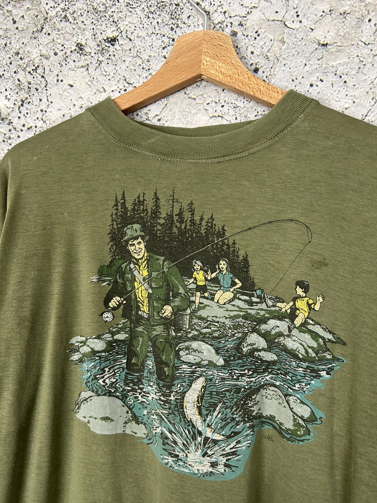 Vintage Vintage Fishing 90s Graphic Tee Streetwear Hype Skate Rock Size US L / EU 52-54 / 3 - 3 Thumbnail