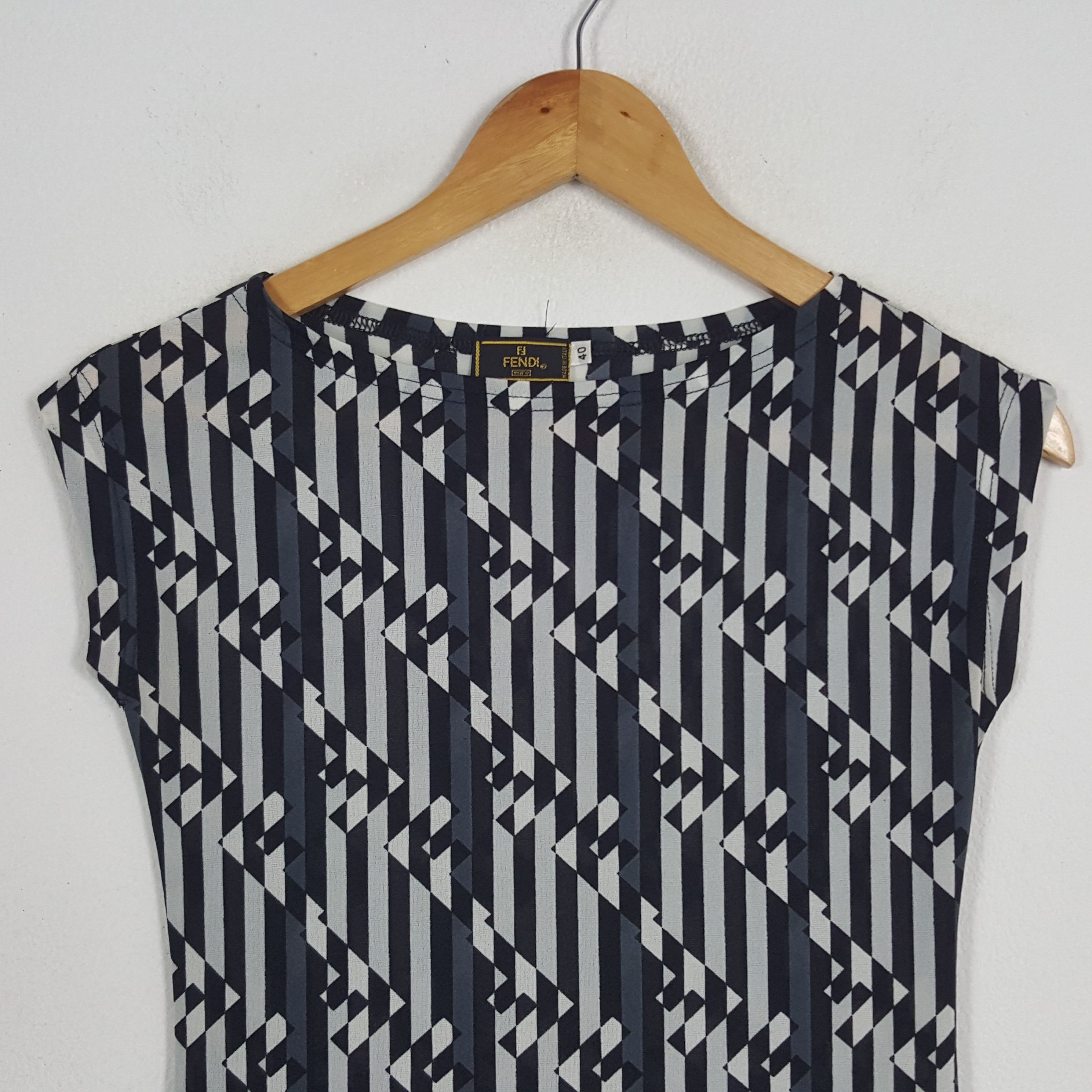 Fendi × Vintage Vintage Fendi Italian Designer Long Tshirt Size XXS / US 00 / IT 34 - 2 Thumbnail