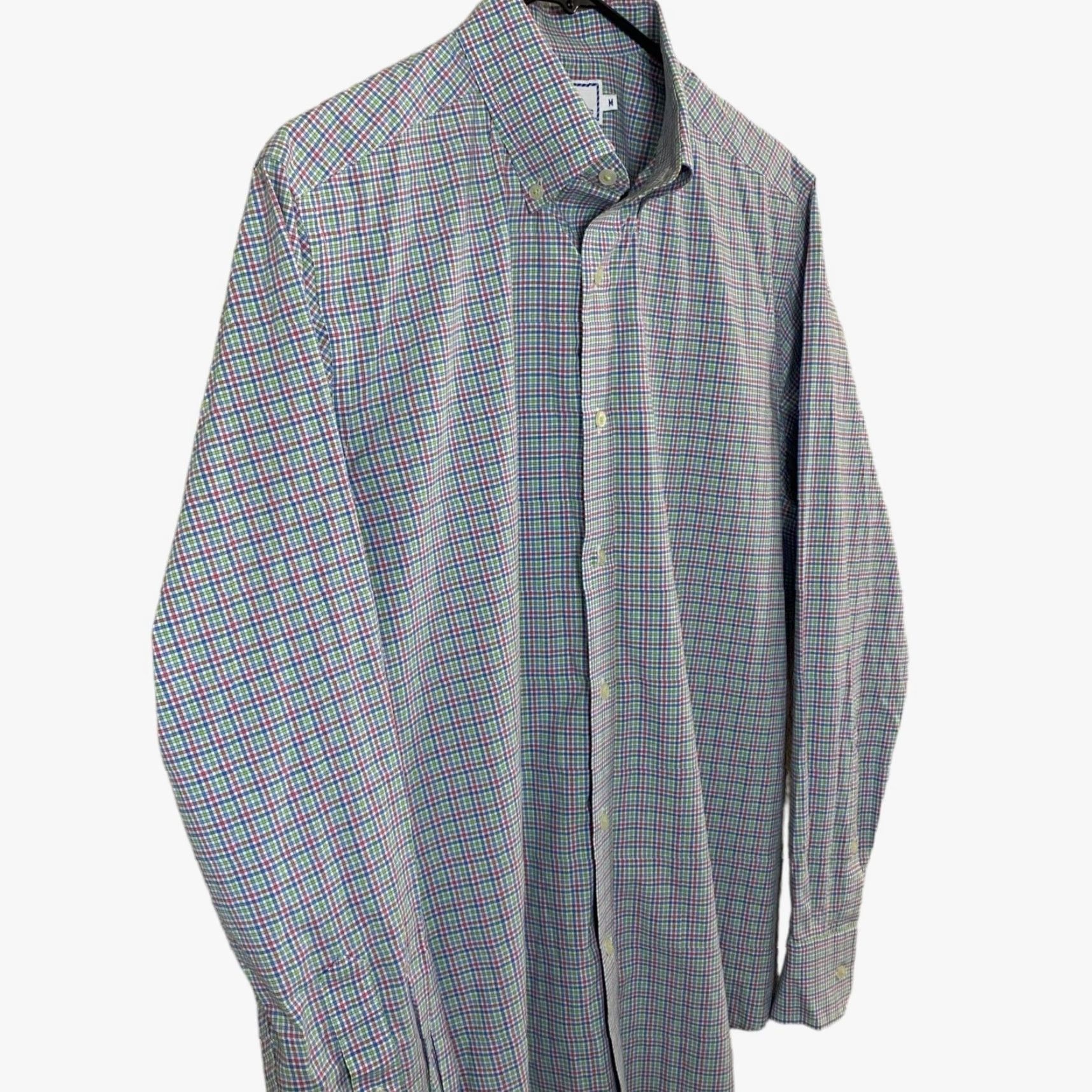 Southern Tide VINTAGE Southern Tide Button-Down Sport Shirt Trim Fit Men Medium Blue Micro Check Shirt Size US M / EU 48-50 / 2 - 4 Thumbnail