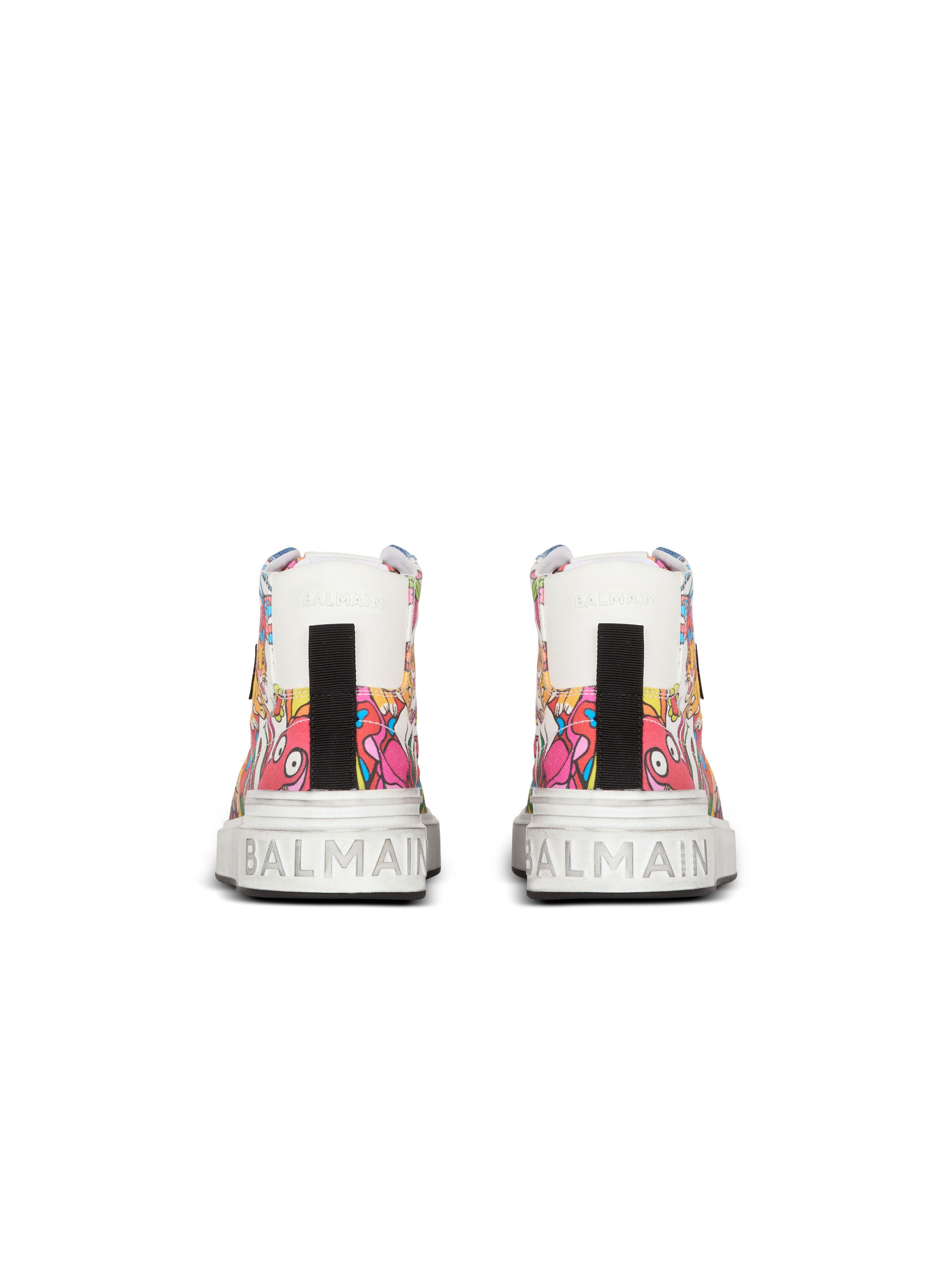 Balmain o1s1wg110925 X Disney High Top Sneakers in Multicolor Size US 5 / IT 35 - 5 Thumbnail