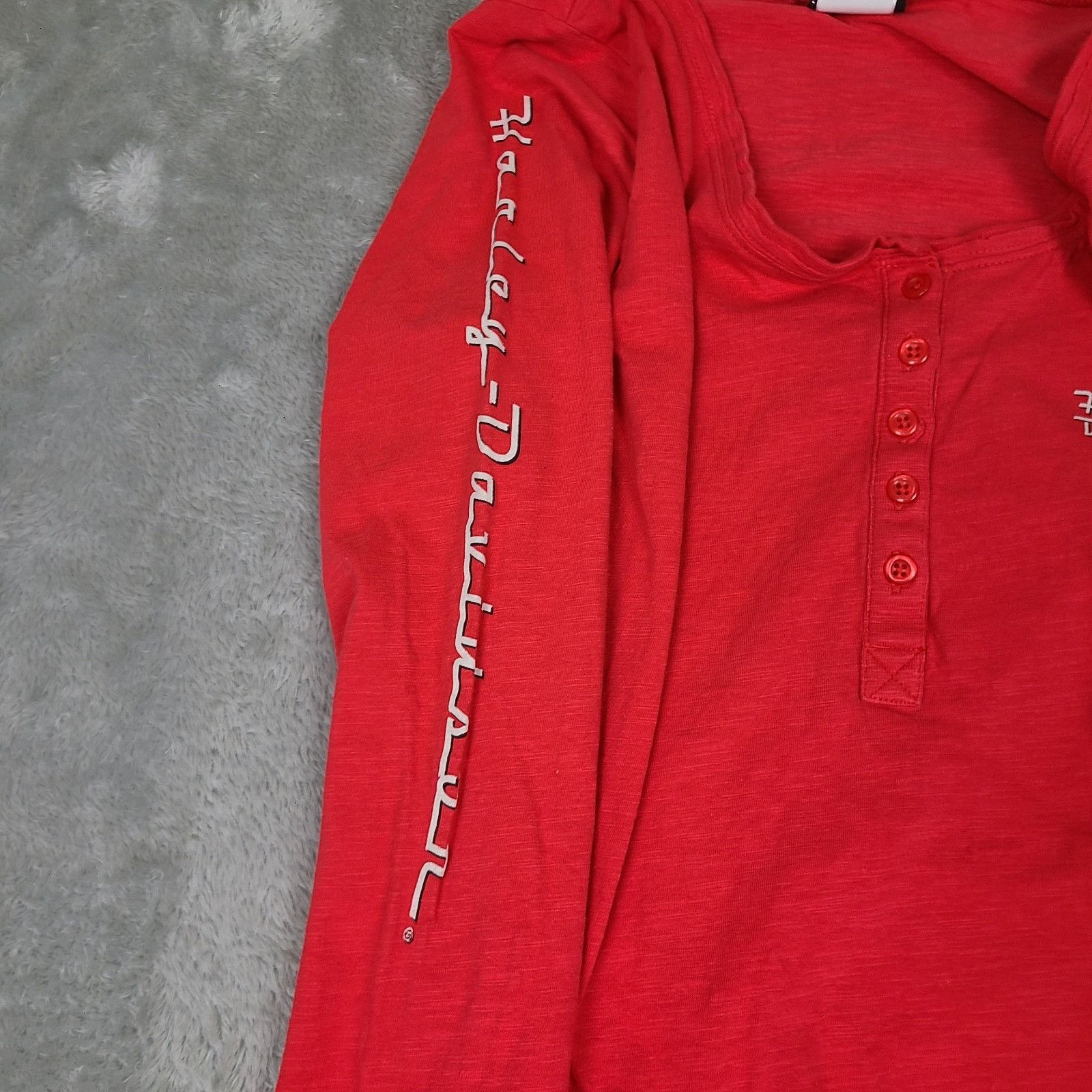 Harley Davidson Harley Davidson Women's Size Medium Long Sleeve Shirt Red De Size M / US 6-8 / IT 42-44 - 7 Thumbnail
