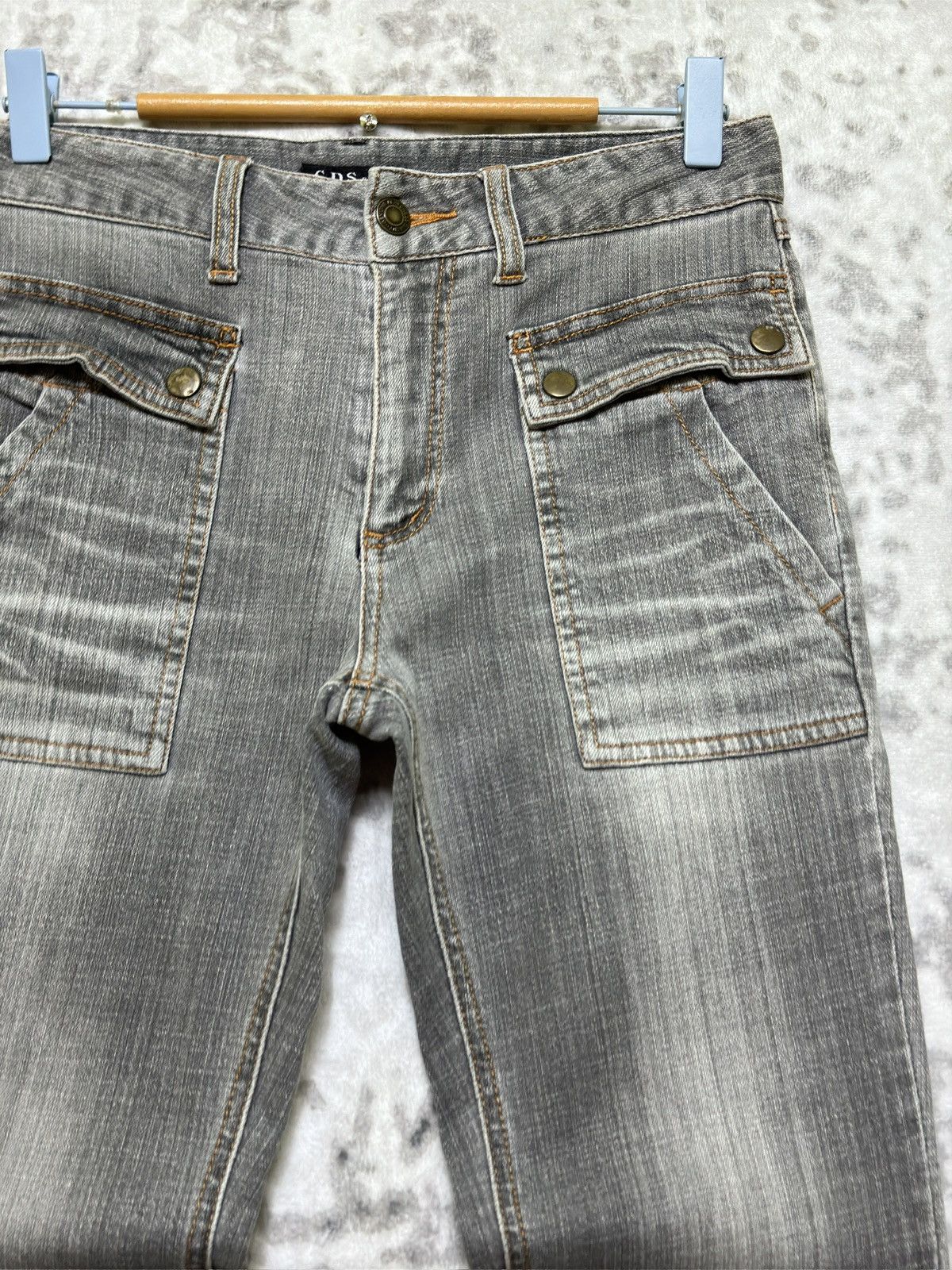 Japanese Brand Flared C.D.S Basic Bush Pant Denim Boot Cut Claw Marks Size US 28 / EU 44 - 5 Thumbnail