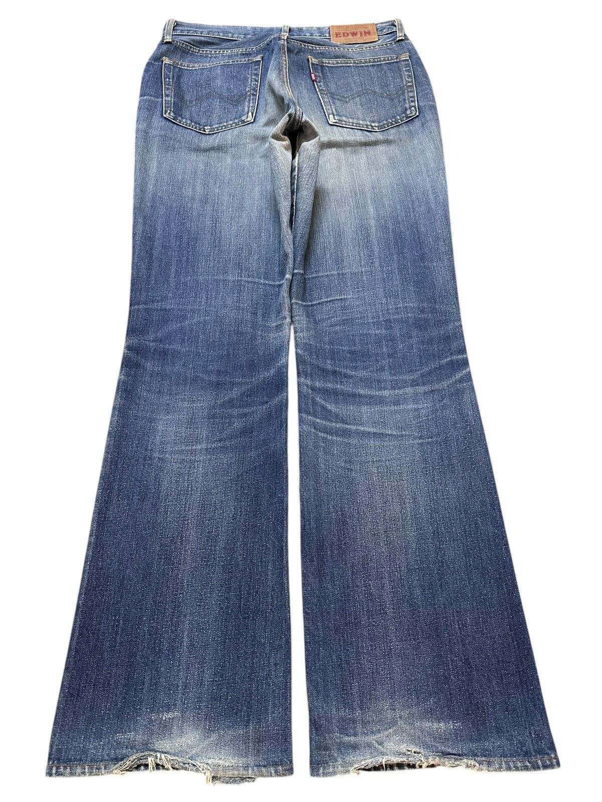 Edwin Vintage Edwin 601 Blue Faded Wash Style Wide Leg Jeans Size US 32 / EU 48 - 2 Thumbnail