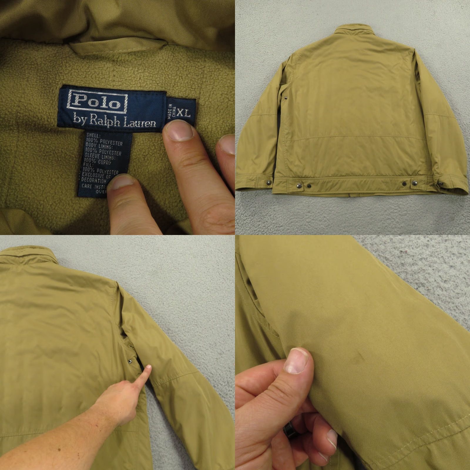 Polo Ralph Lauren VTG Polo Ralph Lauren Jacket Mens XL Tan Khaki Olive Pony Bi Swing Coat 90s Dad Outdoor Outdoor? Size US XL / EU 56 / 4 - 8 Thumbnail