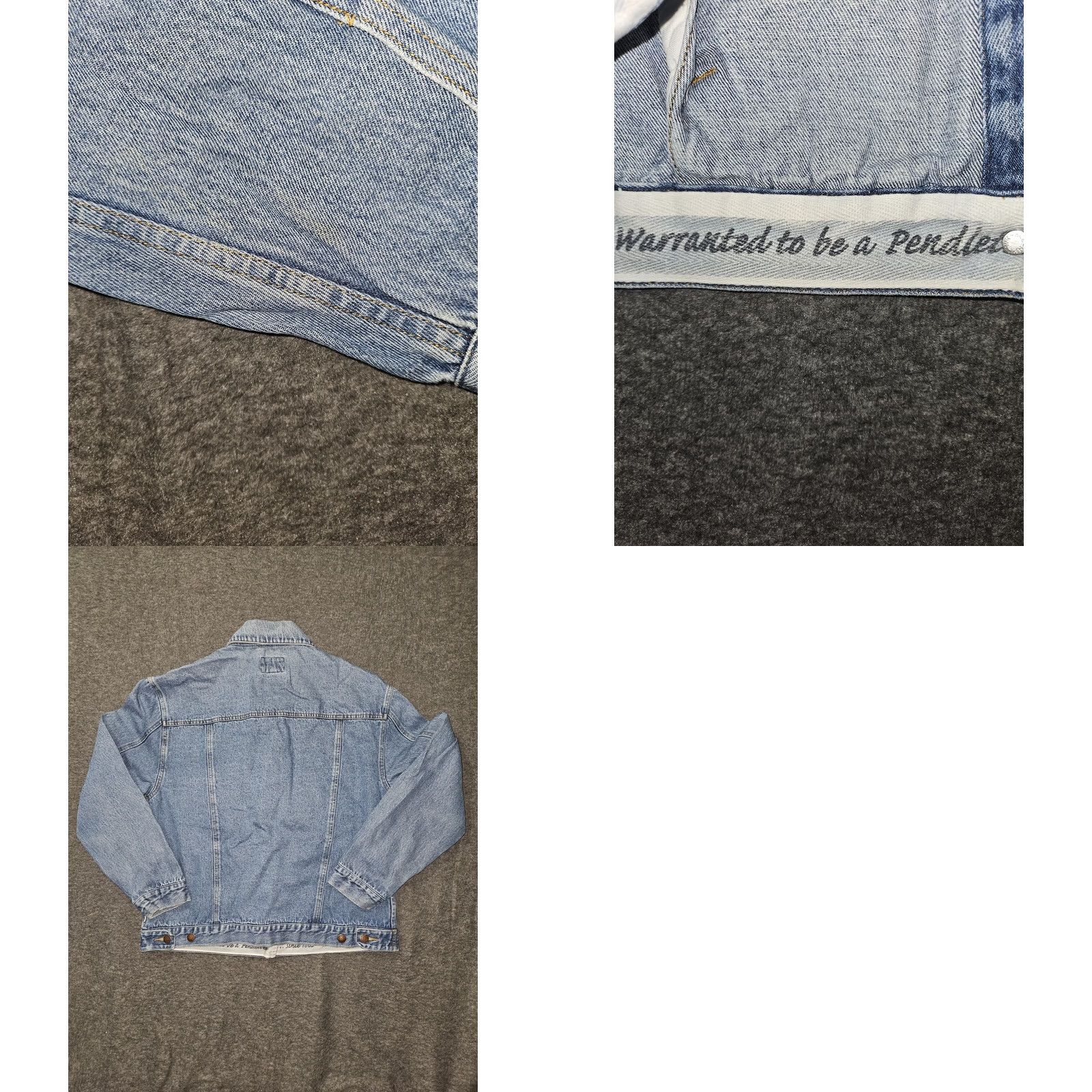 Pendleton VINTAGE Pendleton Jeans? No—Denim Jacket Mens Medium Blue Trucker Biker Button Front Pendleton Originals 90s Casual Workwear Size US M / EU 48-50 / 2 - 8 Thumbnail