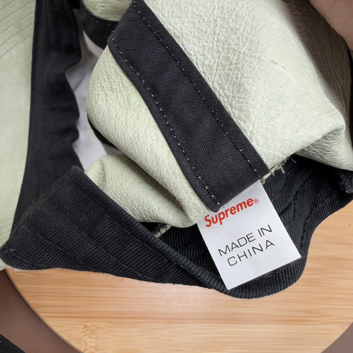Supreme Supreme NY Mint Green Suede PARIS Tonal Logo 6 Panel Cap Hat Size ONE SIZE - 8 Thumbnail