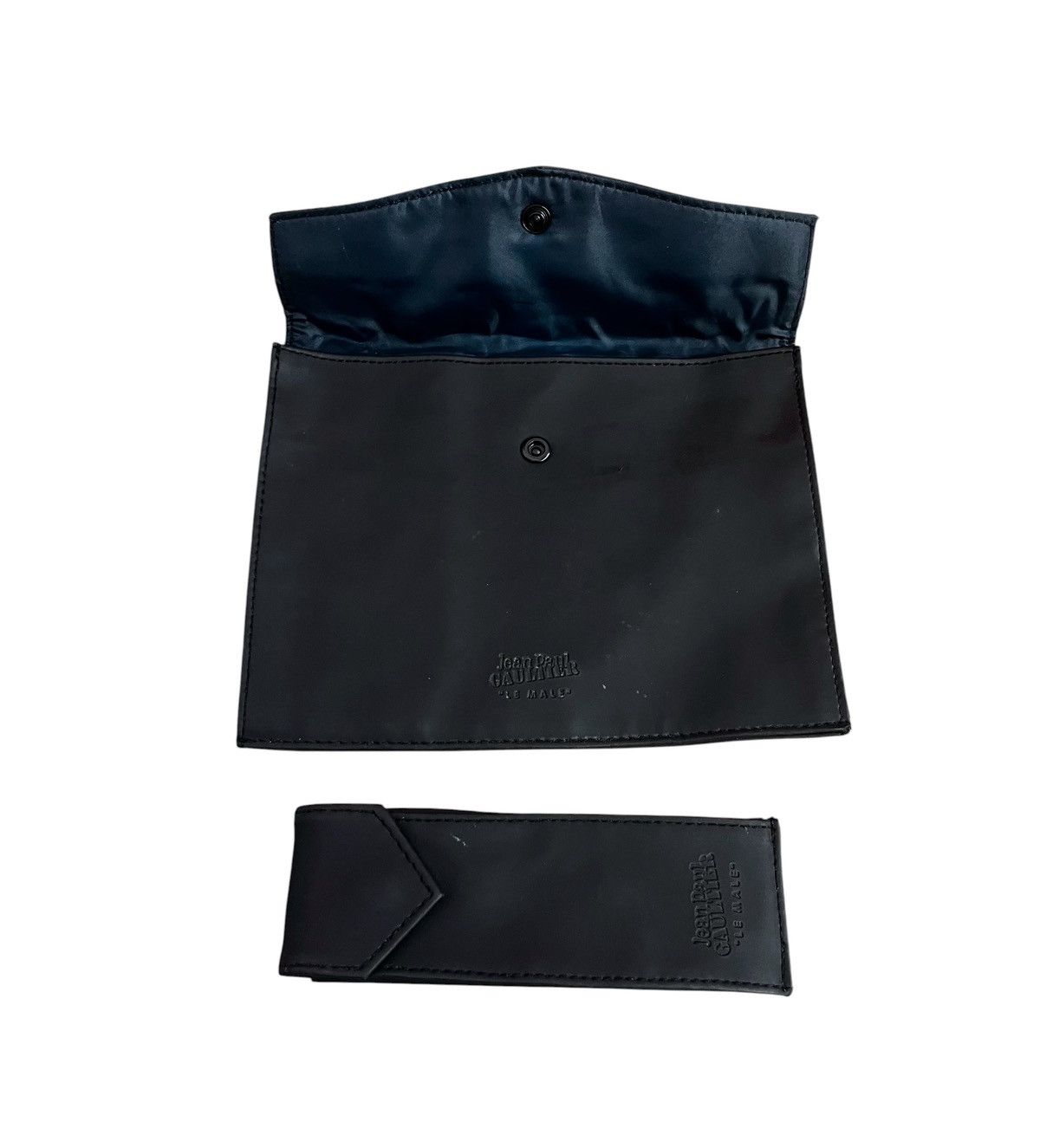 Jean Paul Gaultier TAX FREE 🇺🇸 Jpg le male leather 2in1 snap pouch Size ONE SIZE - 2 Thumbnail