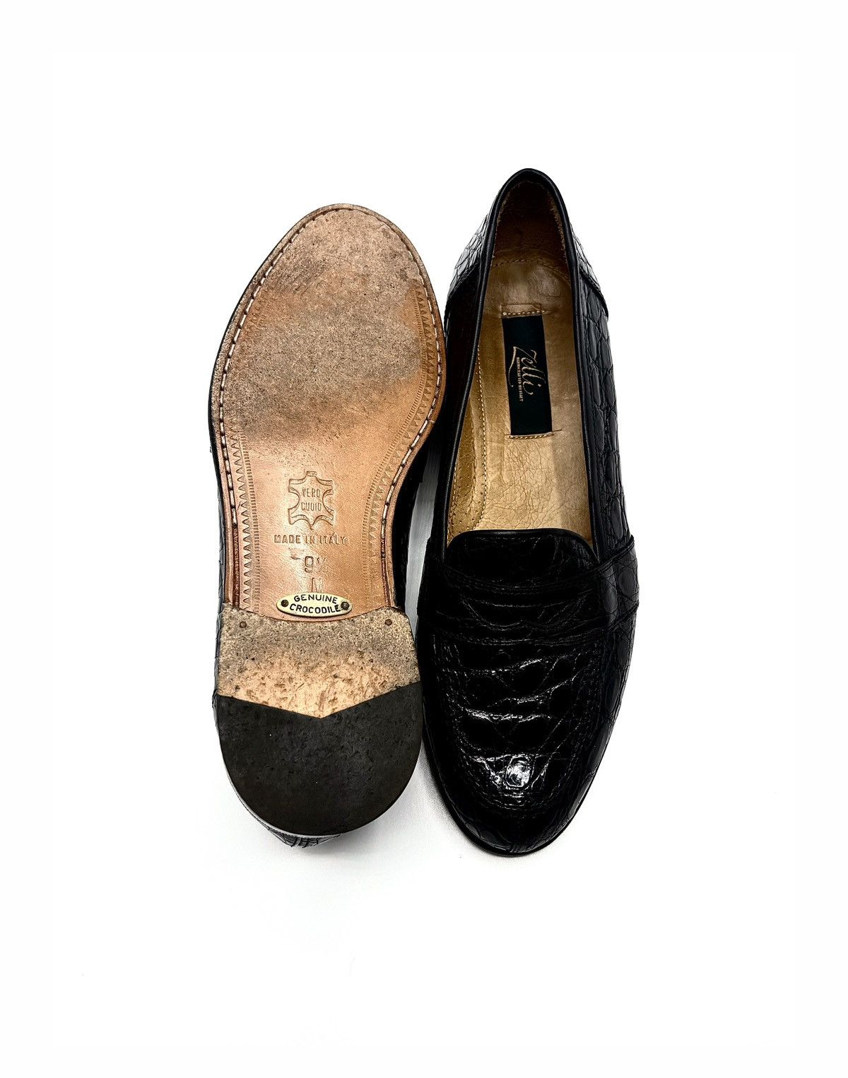 Zelli Zelli Tuscany Genuine Crocodile Leather Penny Loafers Size US 9.5 / EU 42-43 - 3 Thumbnail
