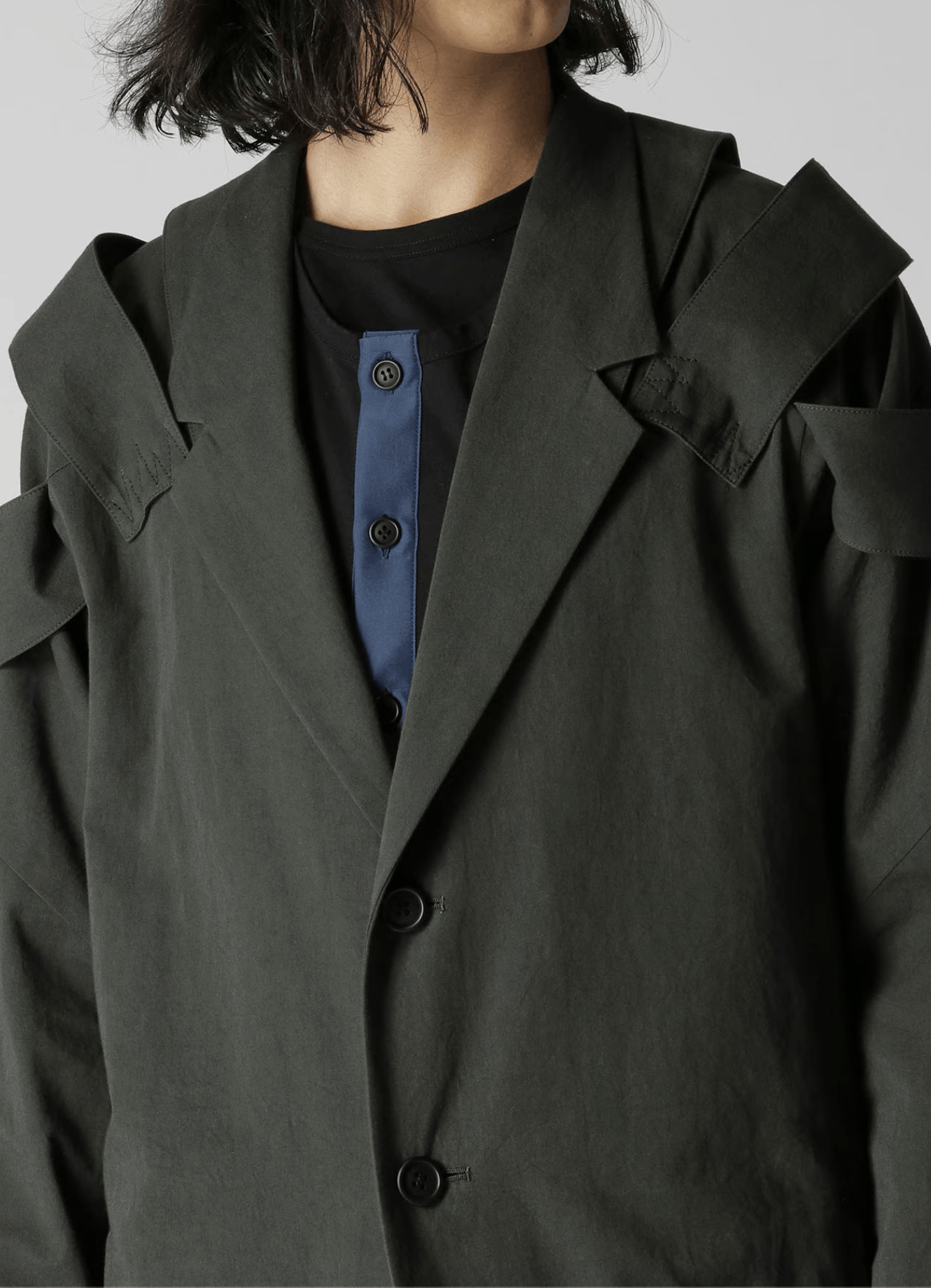 Yohji Yamamoto Yohji Yamamoto Pour Homme - SHOULDER EPAULET DOUBLE JACKET Size US S / EU 44-46 / 1 - 8 Thumbnail