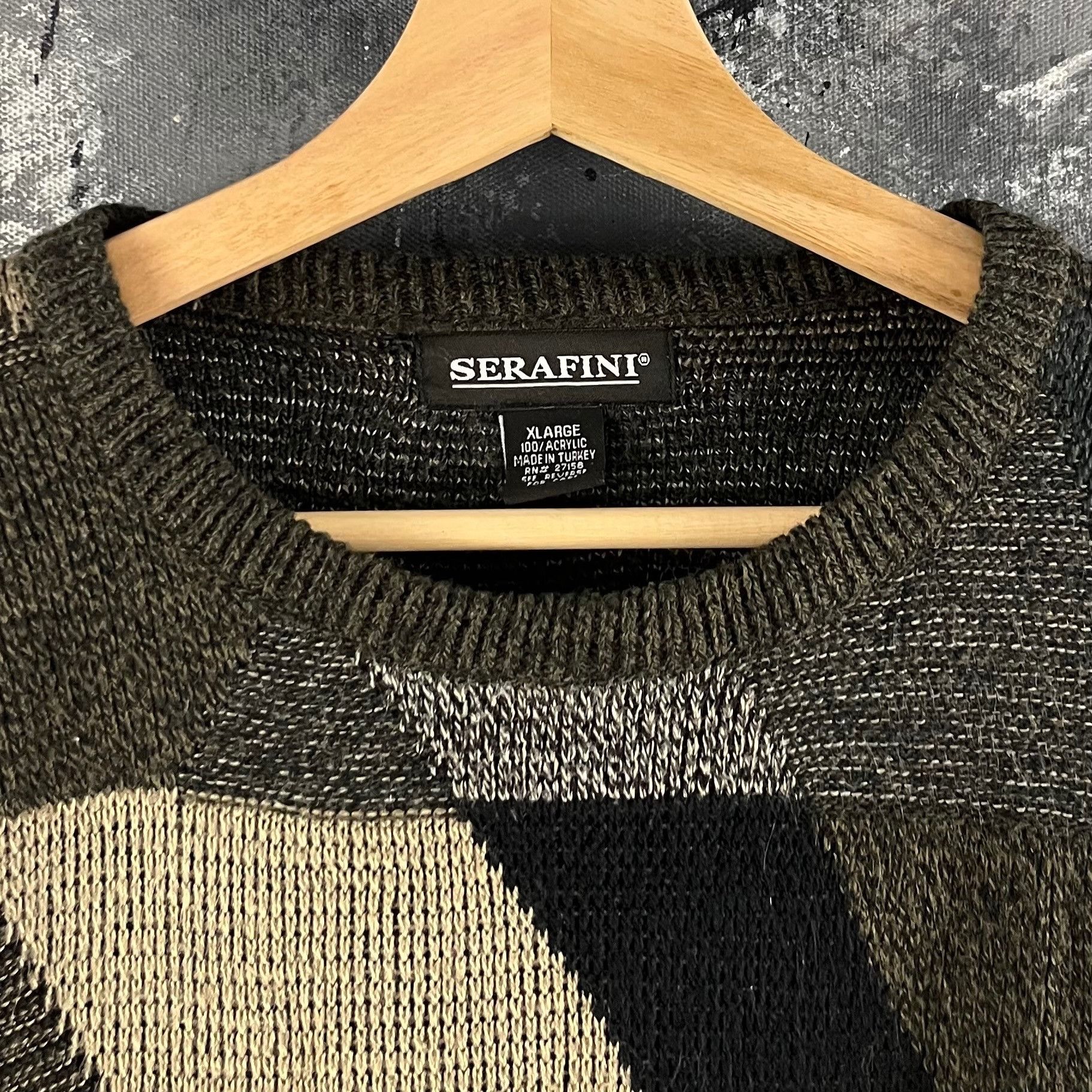 Vintage Vintage 90’s Geometric grunge sweater Size US L / EU 52-54 / 3 - 3 Thumbnail