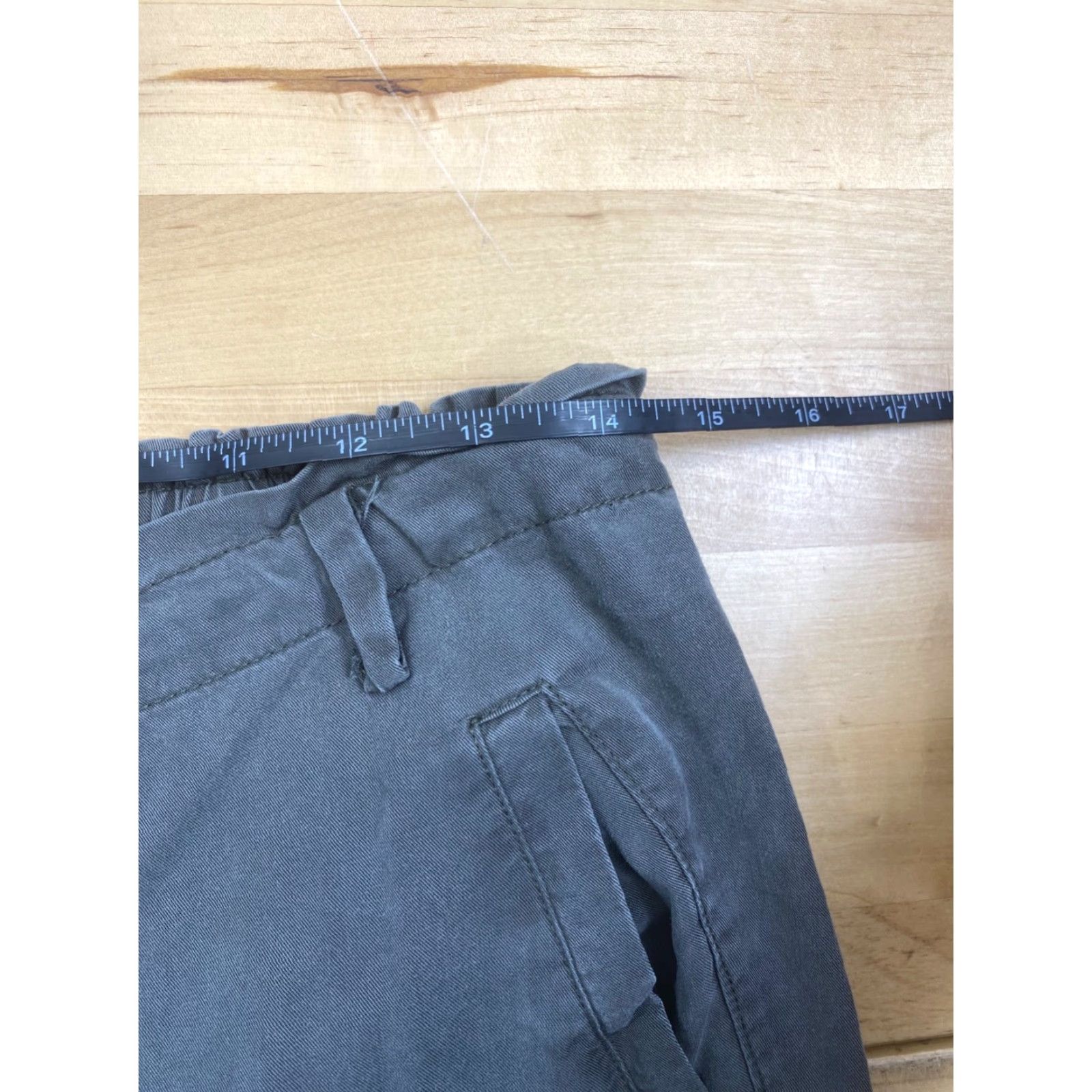 Olive Betabrand Pants Womens XS Olive Green Casual Loose Drawstring 28" Inseam #8137 Size 26" / US 2 / IT 38 - 4 Thumbnail