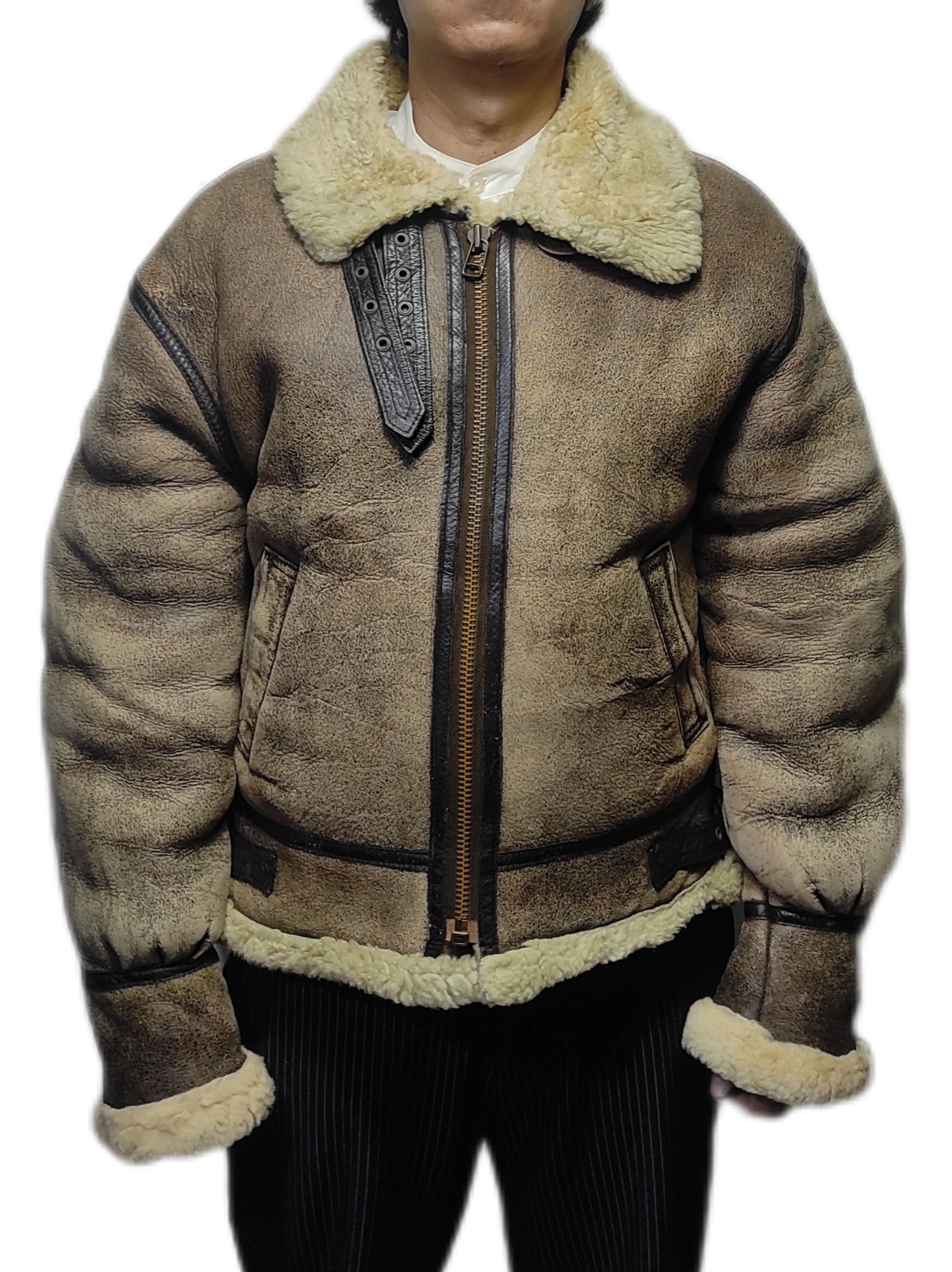 🇺🇸VTG AVIREX AVIATOR TYPE B3 SHEARLING SHEEPSKIN