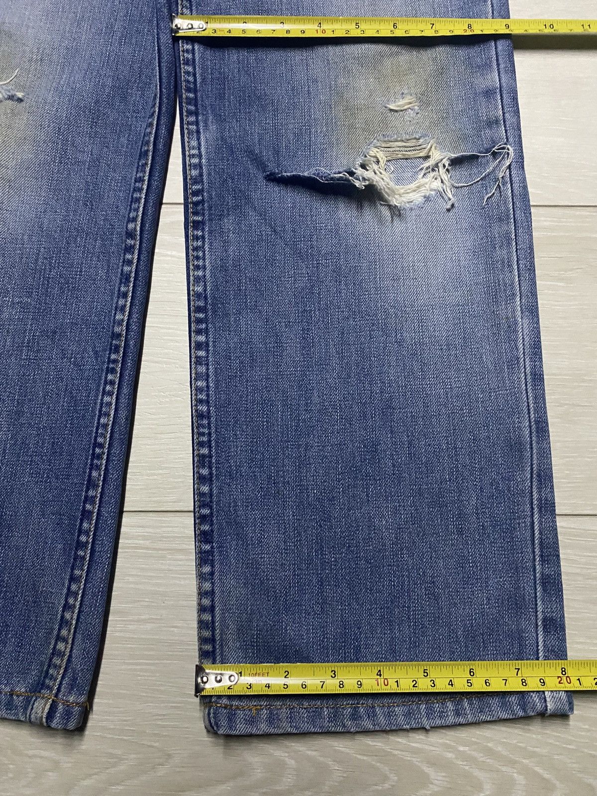 Levi's Vintage Levis 508 90s Blue Wash Distressed Loose Jeans Size US 30 / EU 46 - 16 Thumbnail