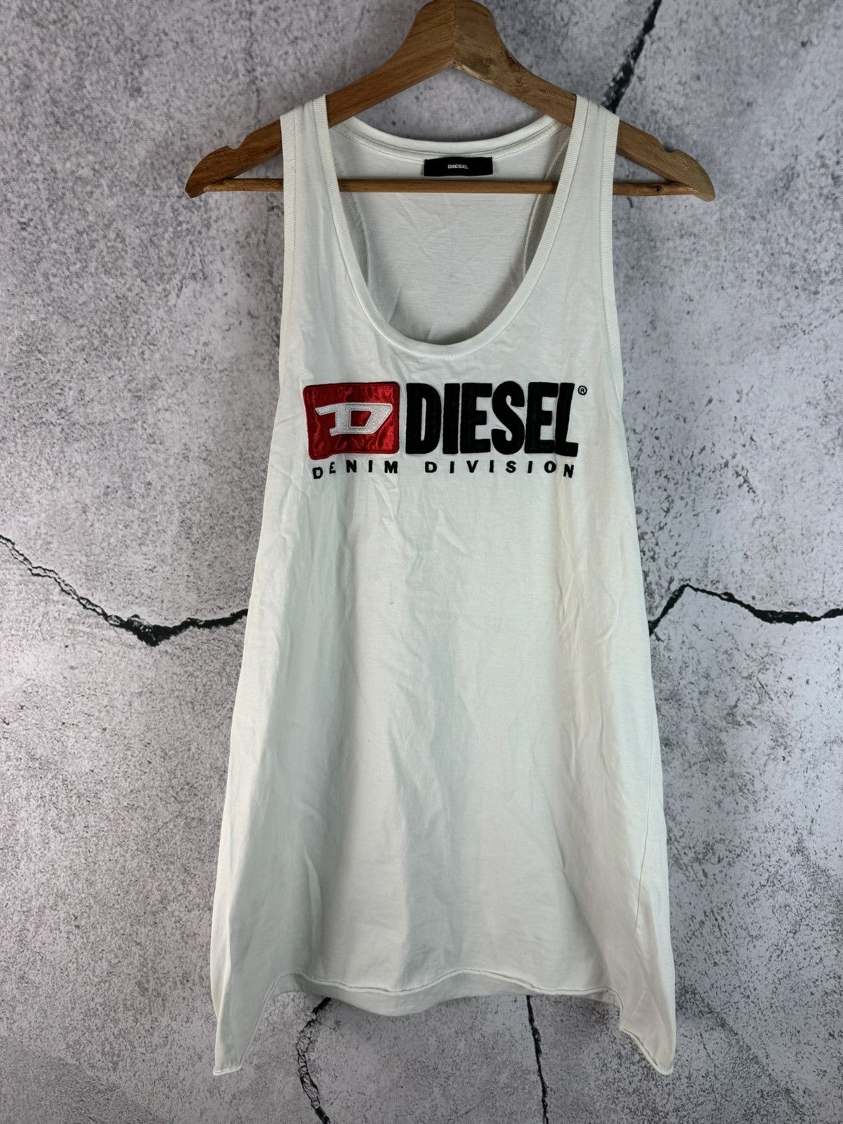 Diesel × Vintage Y2K Diesel Logo Tank Top Avant Garde Streetwear Rare Style Size US S / EU 44-46 / 1 - 1 Thumbnail