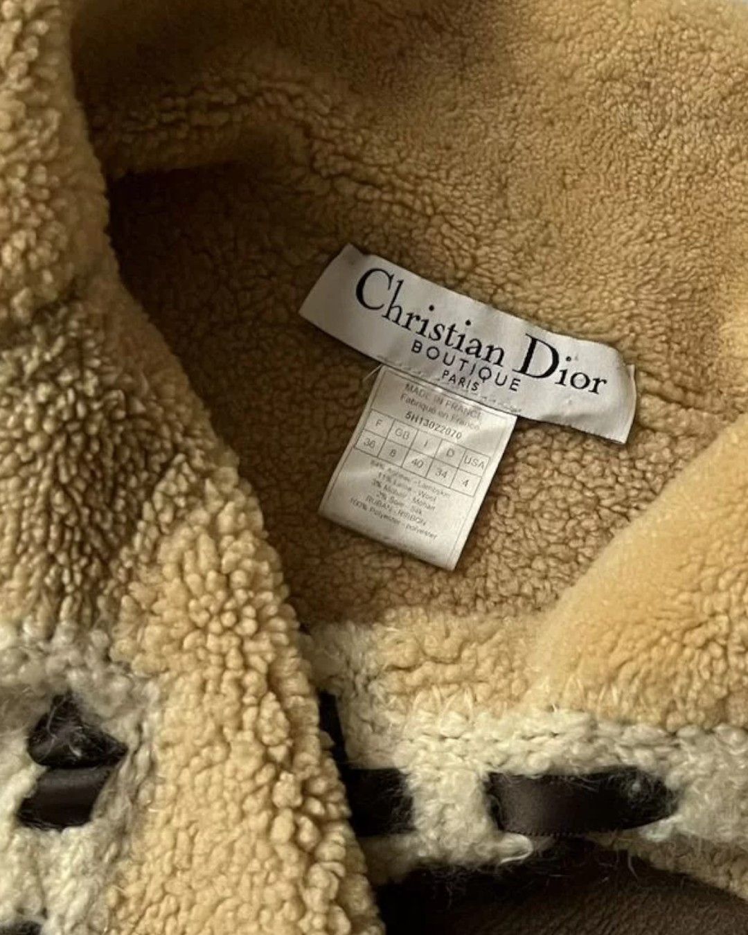 Christian Dior Monsieur F/W 2005 DIOR BY JOHN GALLIANO SHEARLING LEATHER JACKET Size S / US 4 / IT 40 - 5 Thumbnail