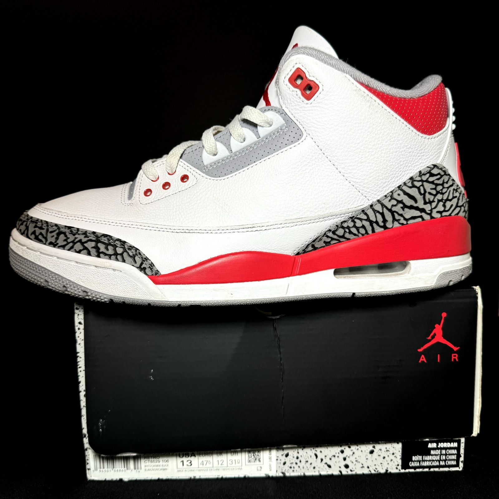 Jordan Brand × Nike Size 13 - Nike Air Jordan 3 Retro Fire Red 2022 Men's Shoes Size US 13 / EU 46 - 9 Thumbnail