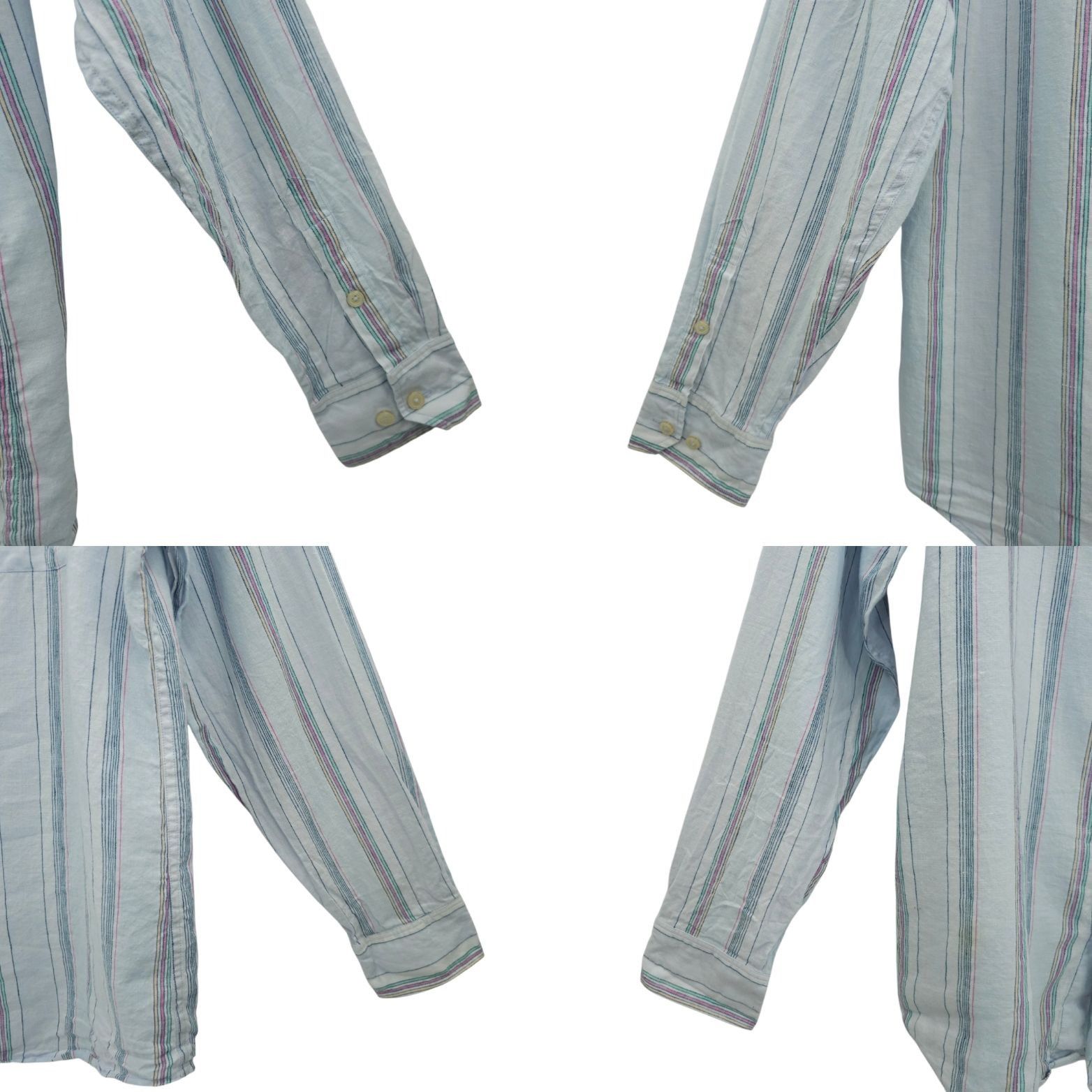 Tommy Bahama Tommy Bahama Shirt Mens L Blue Striped Linen Blend Long Slve Size US L / EU 52-54 / 3 - 12 Thumbnail