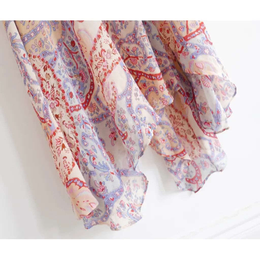 Veronica Beard Veronica Beard Kimber One Sleeve Floral Chiffon Dress Size S / US 4 / IT 40 - 5 Thumbnail