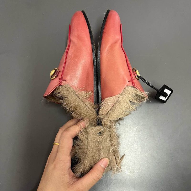 Gucci Gucci Pink Mule Shoes with Fur Detail -2508 Size US 8.5 / EU 41-42 - 6 Thumbnail