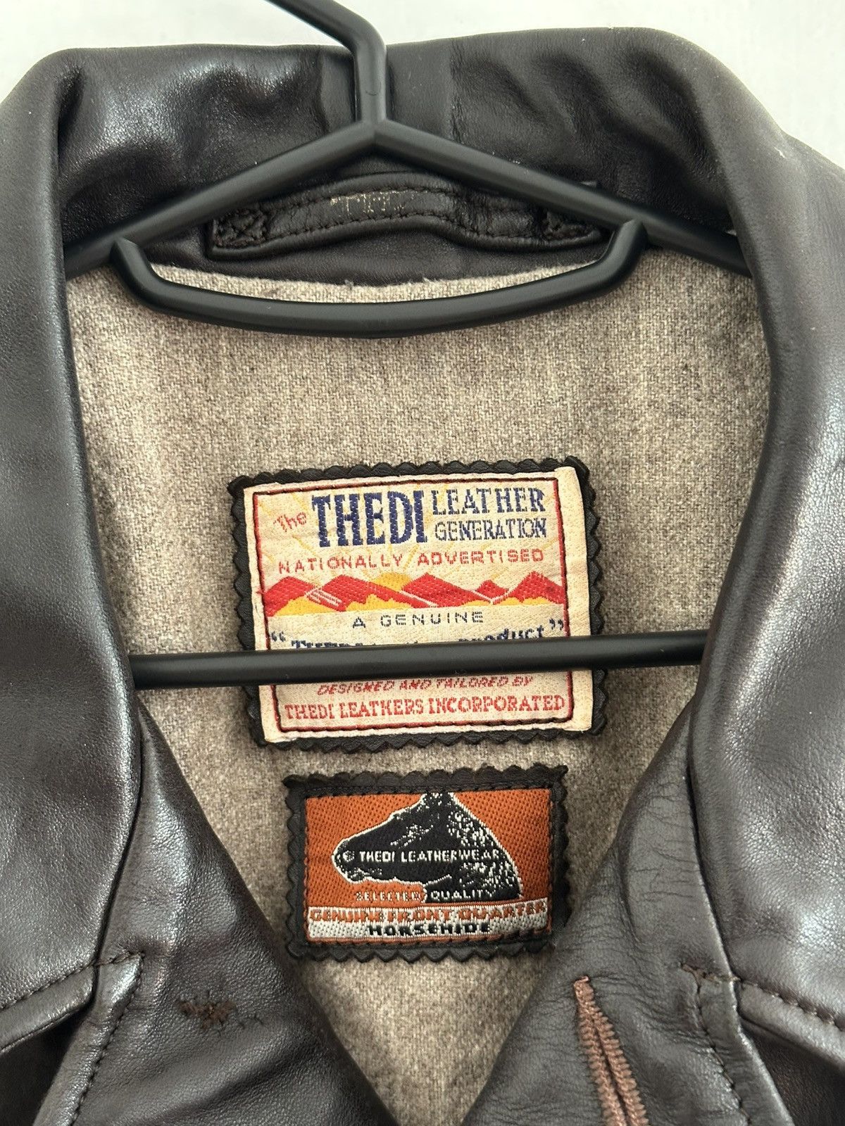 Thedi Thedi Vintage Military Army Style Cropped Leather Jacket Size US M / EU 48-50 / 2 - 14 Thumbnail