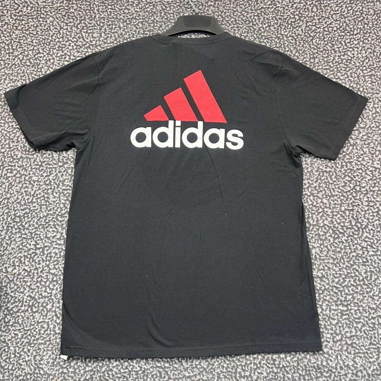 Adidas Cincy Red & Black Shirt Men Short Sleeve Crew Neck Cotton L Size US L / EU 52-54 / 3 - 2 Thumbnail