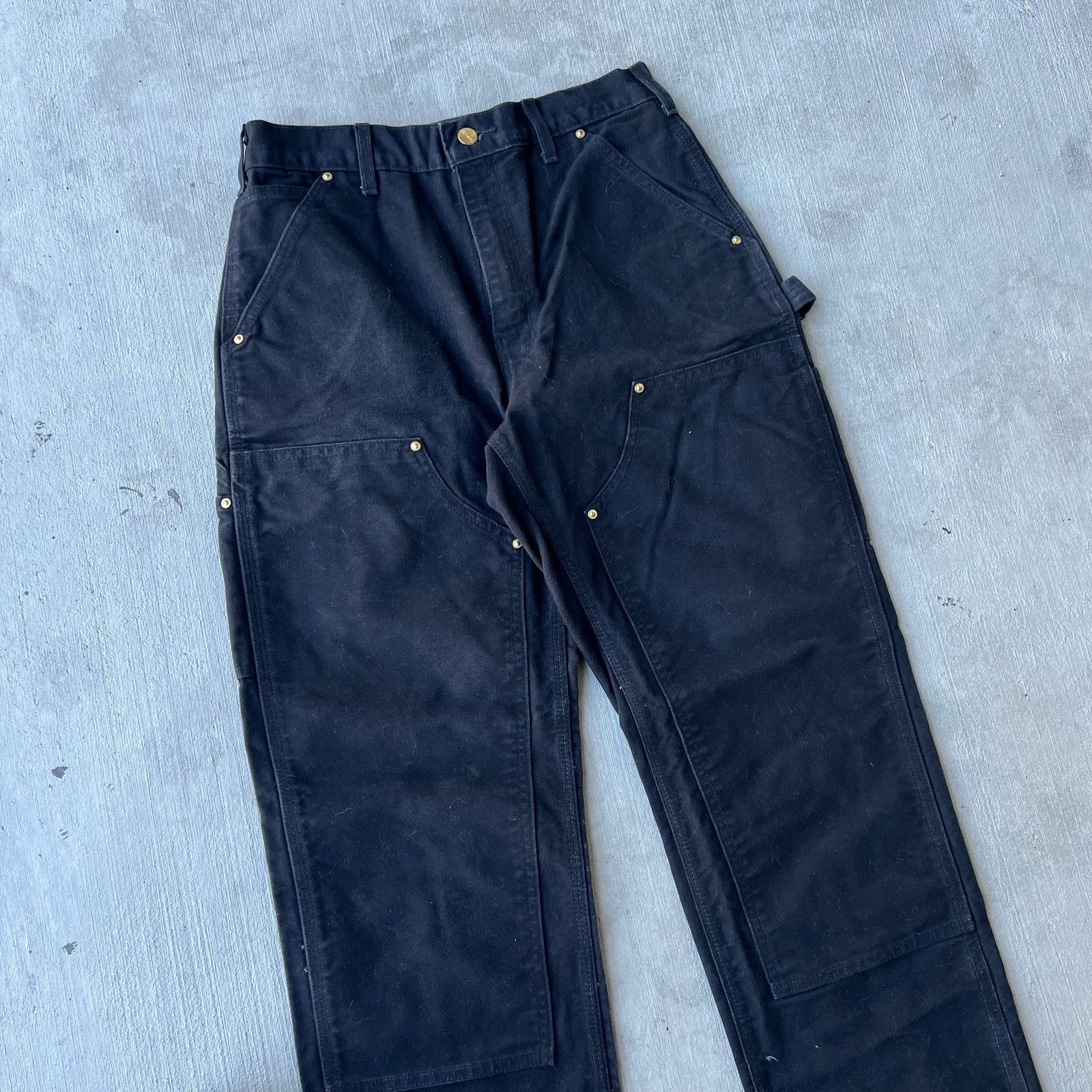 Carhartt × Vintage Carhartt black double knee work wear carpenter pants Size US 28 / EU 44 - 2 Thumbnail
