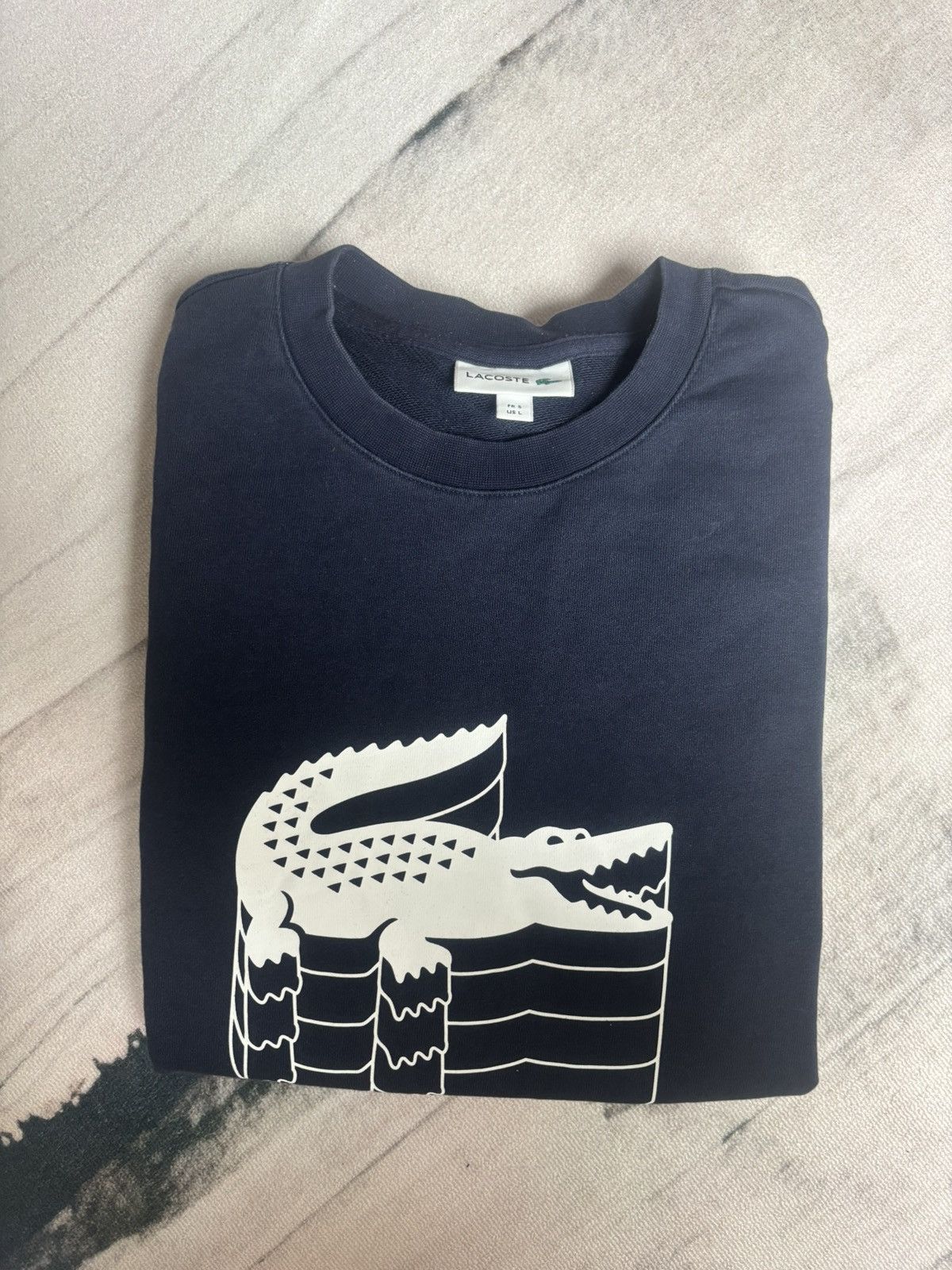 Lacoste Blue Lacoste sweatshirt size M/L white crocodile logo Size US L / EU 52-54 / 3 - 2 Thumbnail