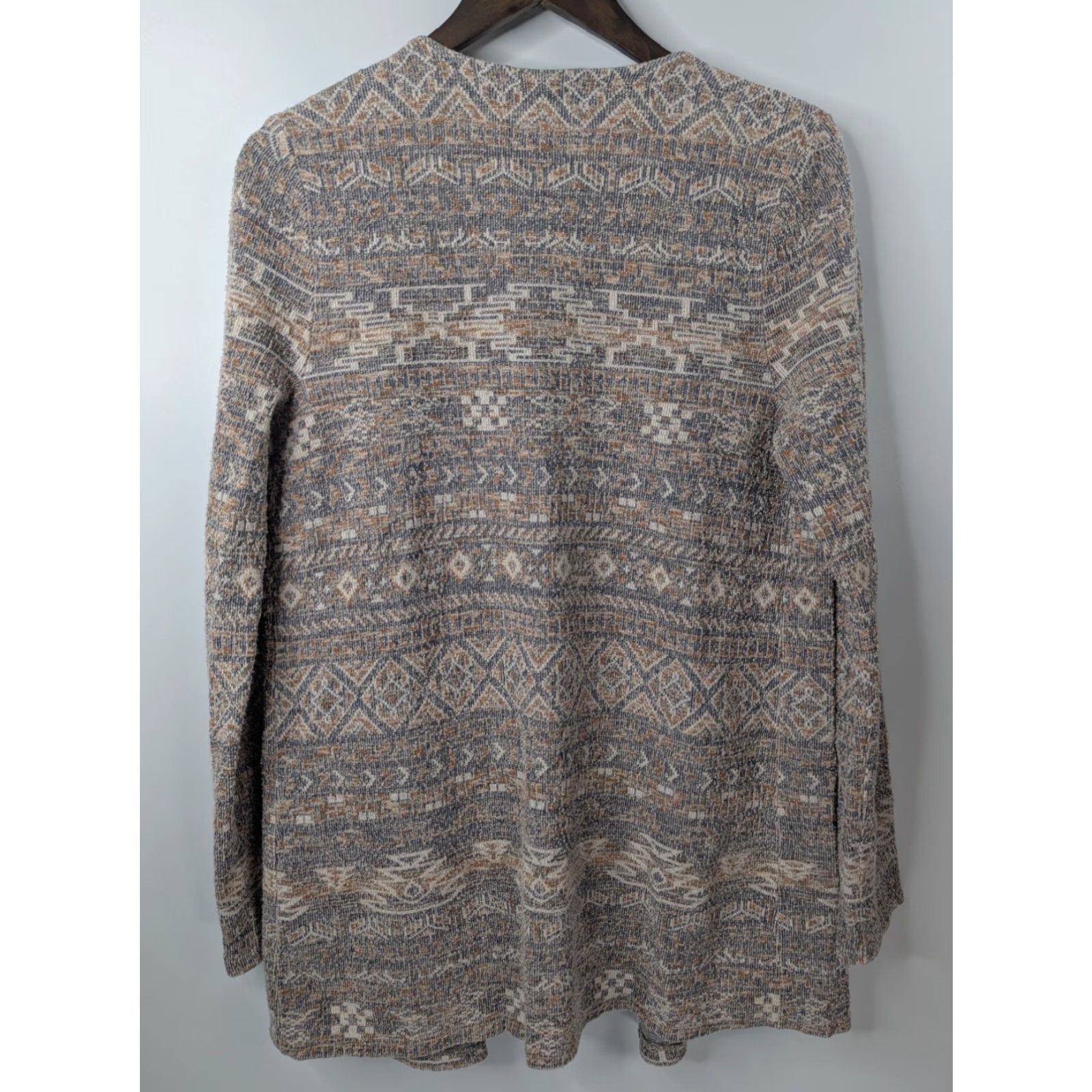 Lucky Brand Lucky Brand Cardigan Women Aztec Boho Knit Open Front Pockets Beige Long Sleeve Medium M Fall Spring Winter Casual Workwear 90s? Size M / US 6-8 / IT 42-44 - 5 Thumbnail