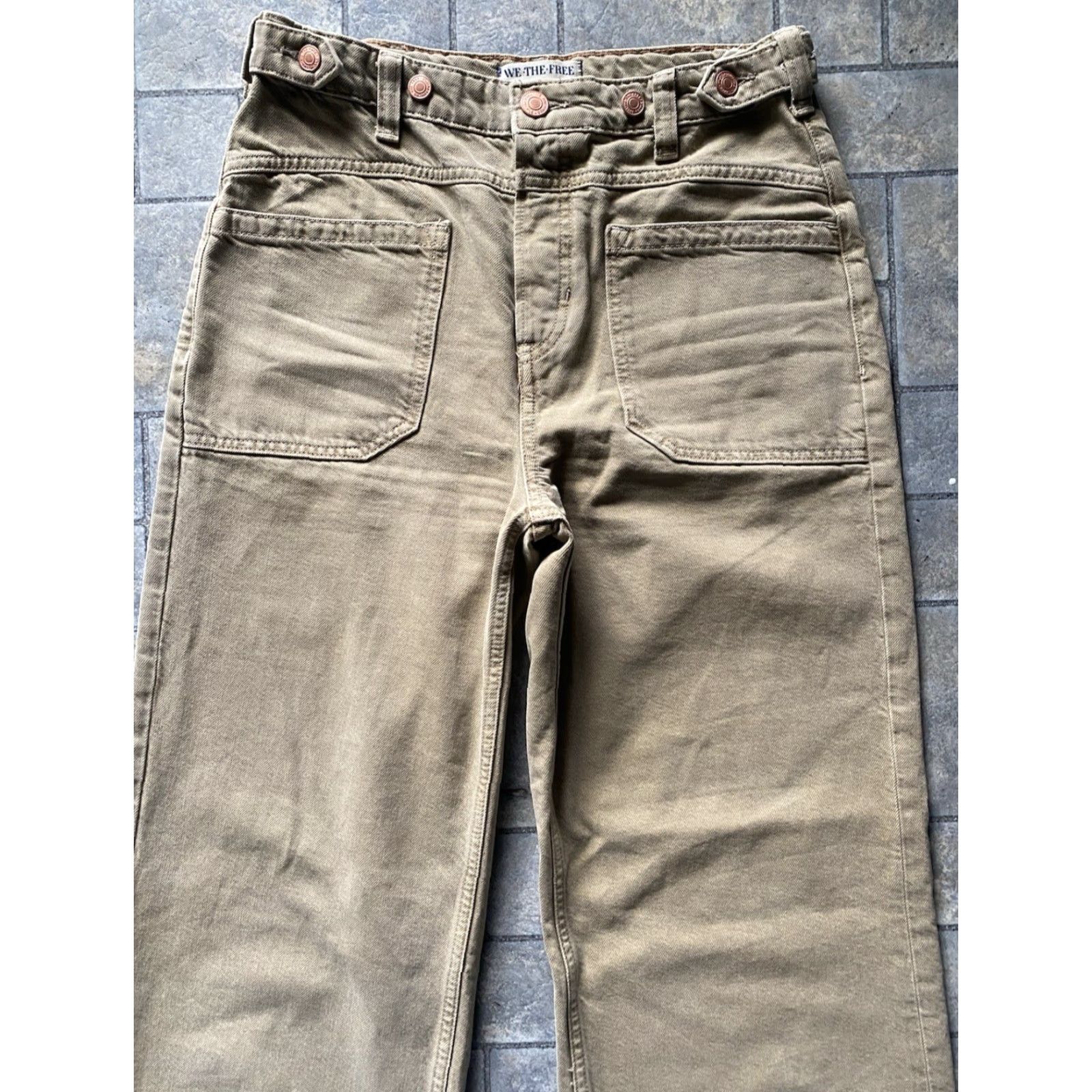Vintage We The Free Palmer Jeans Pants Women’s Size 28 Brown Beige Regular Jeans Pants Womens 28 Brown Beige Size 28" / US 6 / IT 42 - 3 Thumbnail