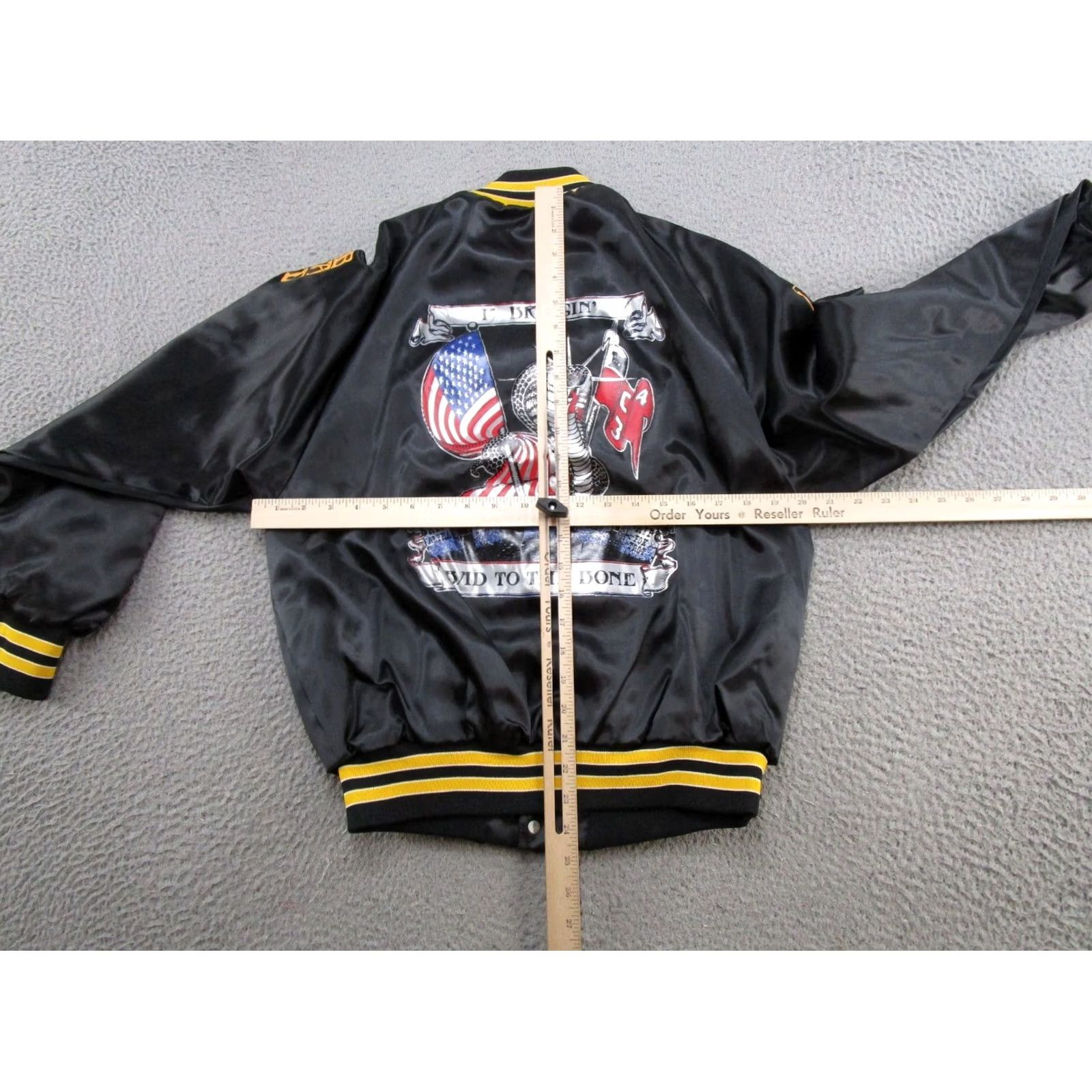 Vintage VINTAGE King Louie Bomber Jacket Men's S Satin 80s Skull Army Black Nylon Satin Coat Casual Military Style Bomber Mens Uk 80s Size US S / EU 44-46 / 1 - 7 Thumbnail