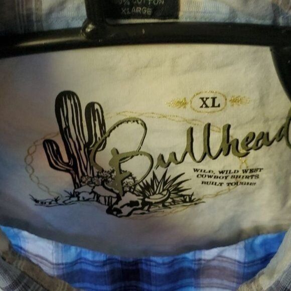 Designer Bullhead Wild West Pearl Snap Short Sleeve Cowboy Button Dow Size US XL / EU 56 / 4 - 3 Thumbnail