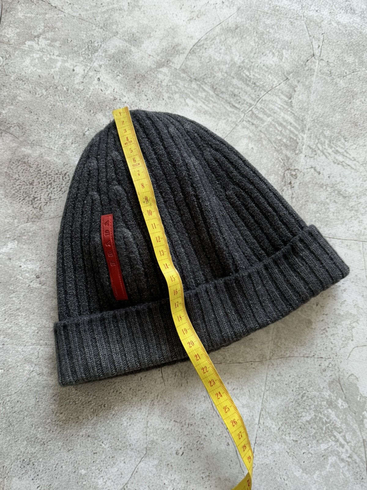 Prada Prada Wool Beanie with Red Logo Tab Size ONE SIZE - 8 Thumbnail