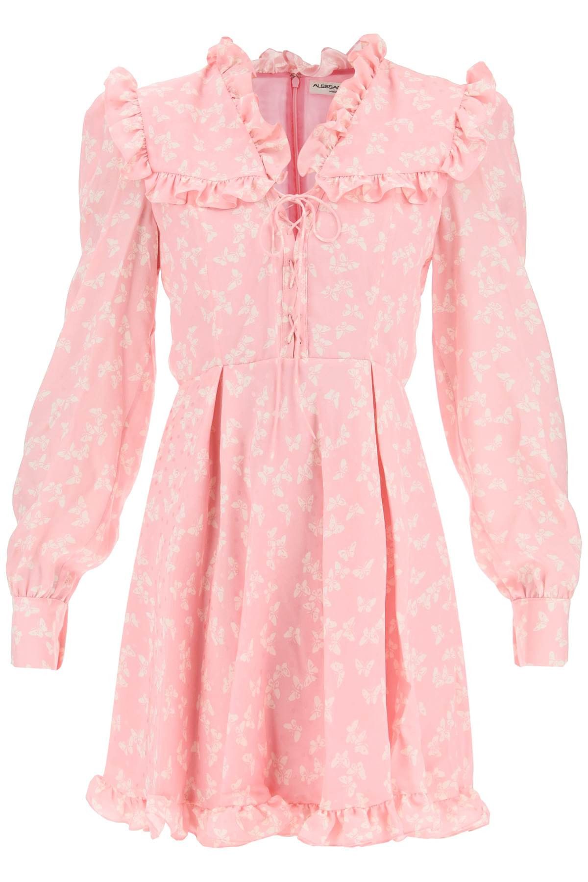 image of Alessandra Rich Butterfly Short Dress in Light Pink, Women's (Size Medium)