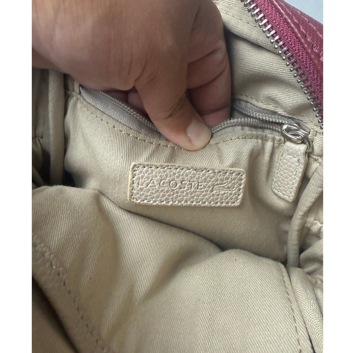 Lacoste Lacoste Crossbody Bag - Burgundy with Blue Strap Size ONE SIZE - 5 Thumbnail
