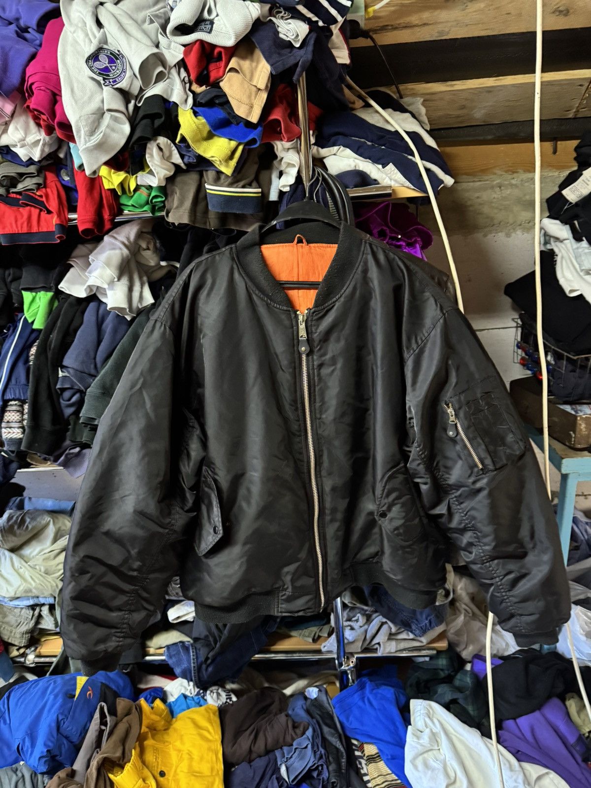 Vintage Vintage MA 1 Bomber Jacket Reversible Military Flyers Nylon Size US XXL / EU 58 / 5 - 1 Thumbnail