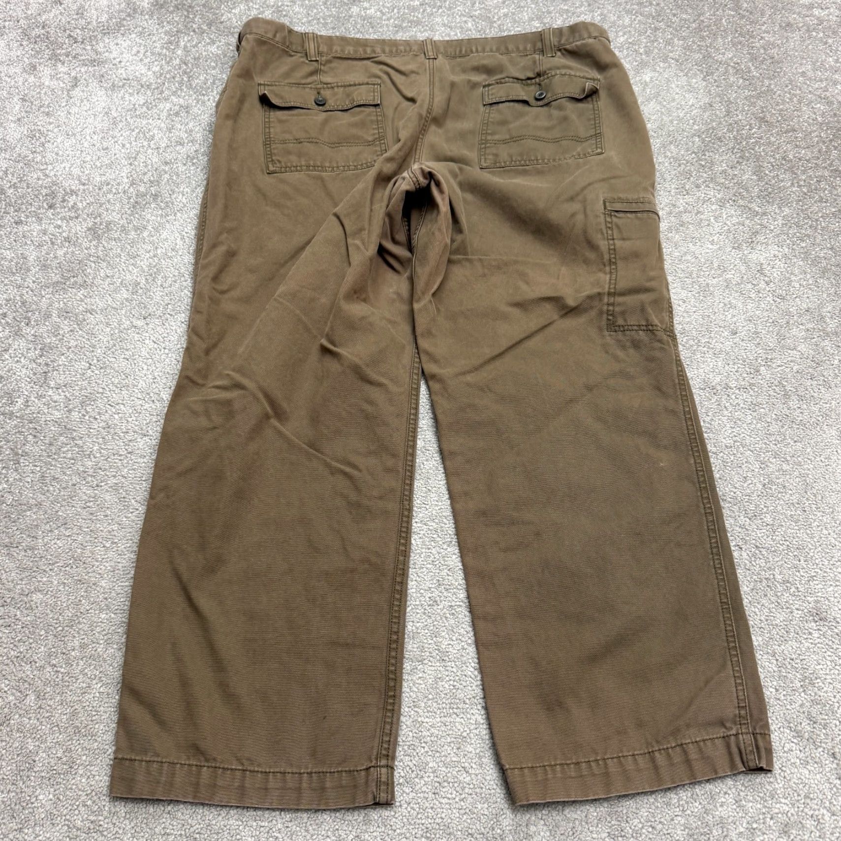 Dockers DOCKERS Pants Adult 42 Brown Canvas Carpenter Workwear 5-Pocket Straight Mens Size US 42 / EU 58 - 2 Thumbnail