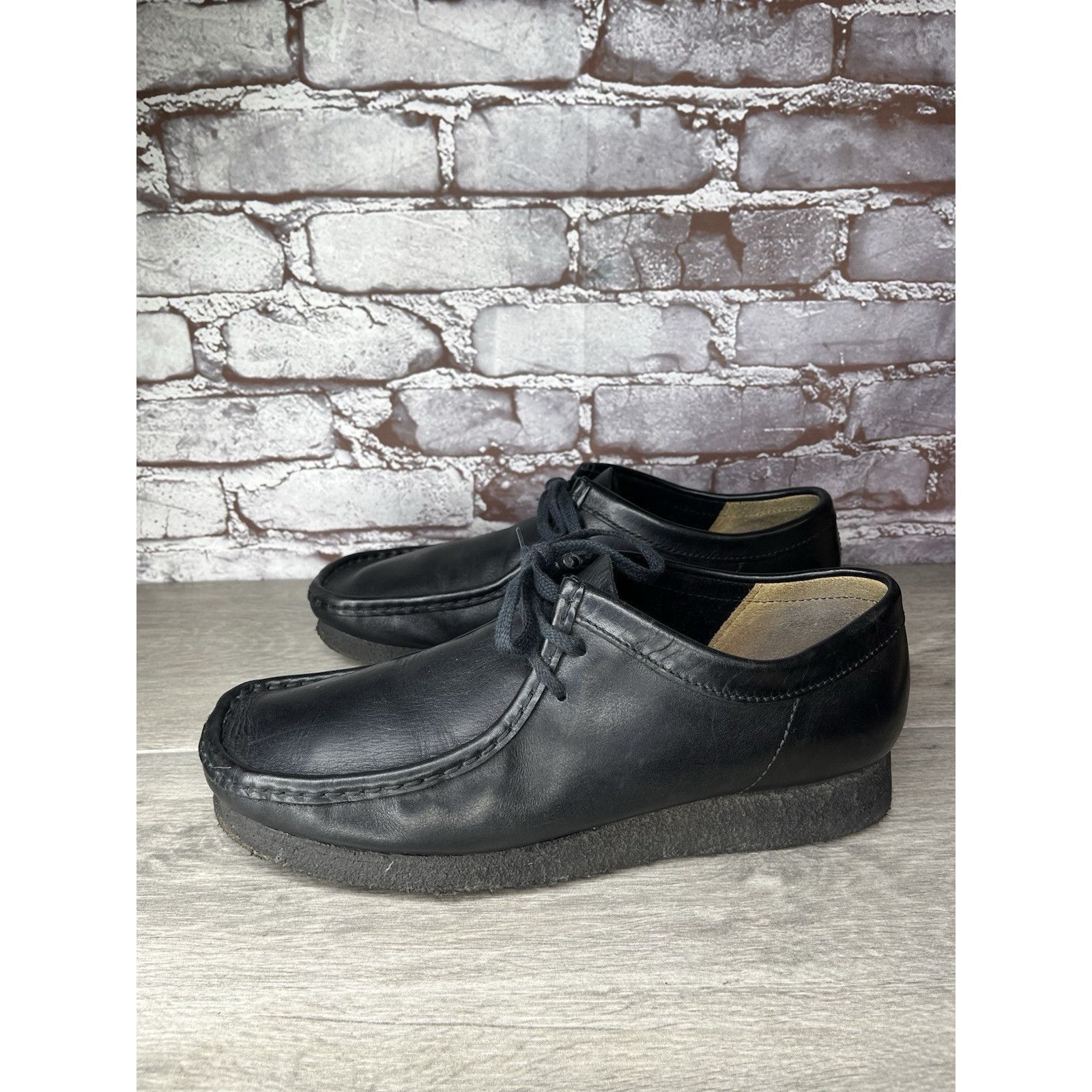 Clarks Clarks Wallabees Black Leather Moccasins Chukka Boots Shoes Size US 11 / EU 44 - 19 Thumbnail