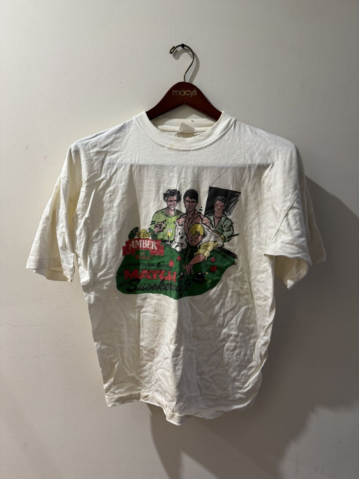 Other Vintage 90s Snooker Tin Tin Tshirt Size US XL / EU 56 / 4 - 1 Thumbnail