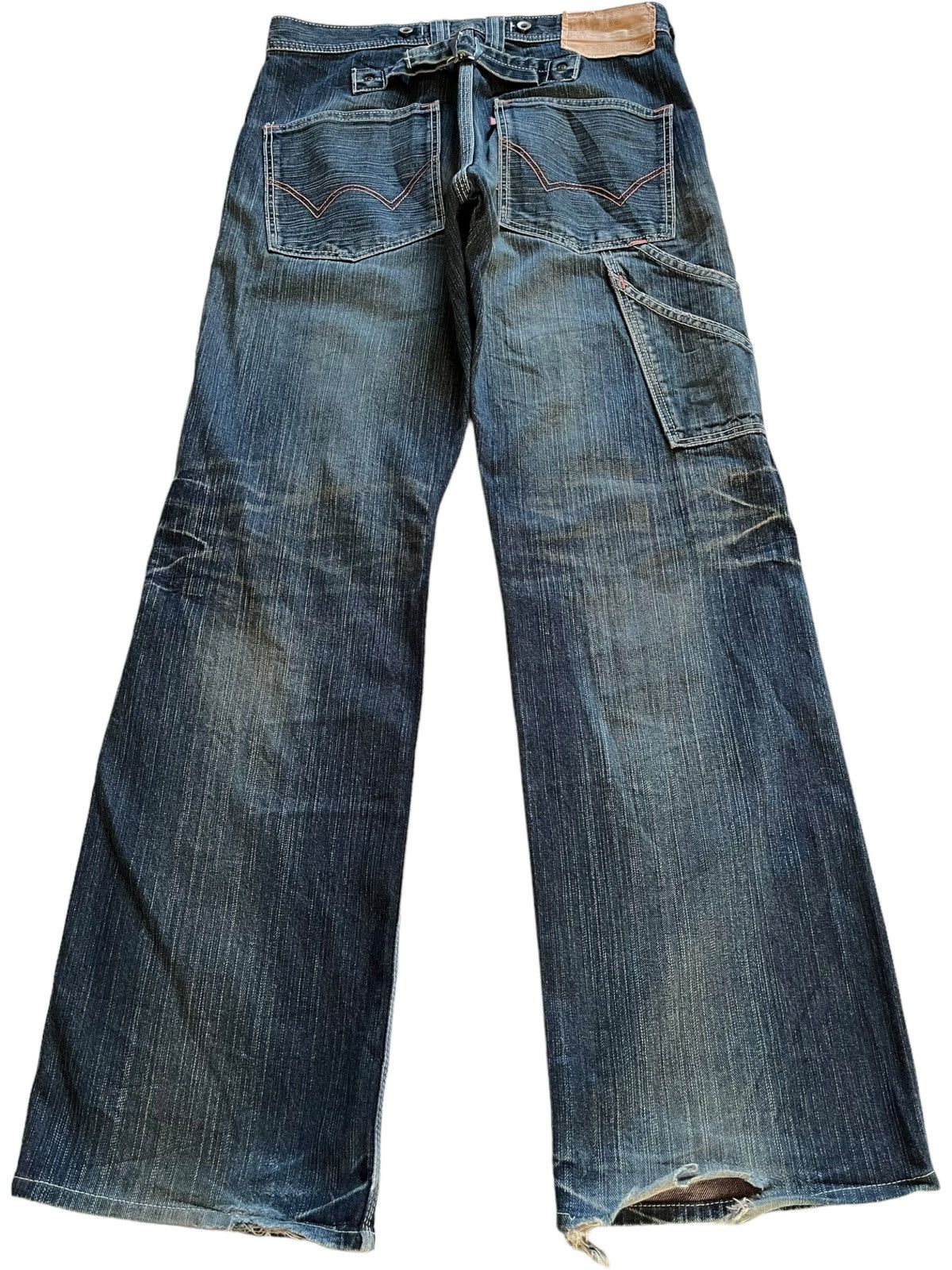 Edwin Vintage Edwin Buckle Back Carpenter Mud Wash Baggy Jeans Size US 31 - 2 Thumbnail