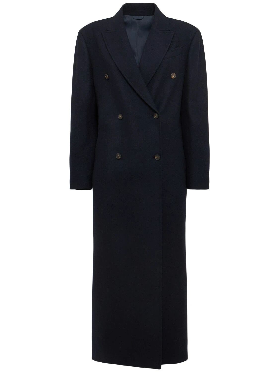 Brunello Cucinelli BRUNELLO CUCINELLI Navy Wool Coat New & Authentic Size M / US 6-8 / IT 42-44 - 1 Thumbnail
