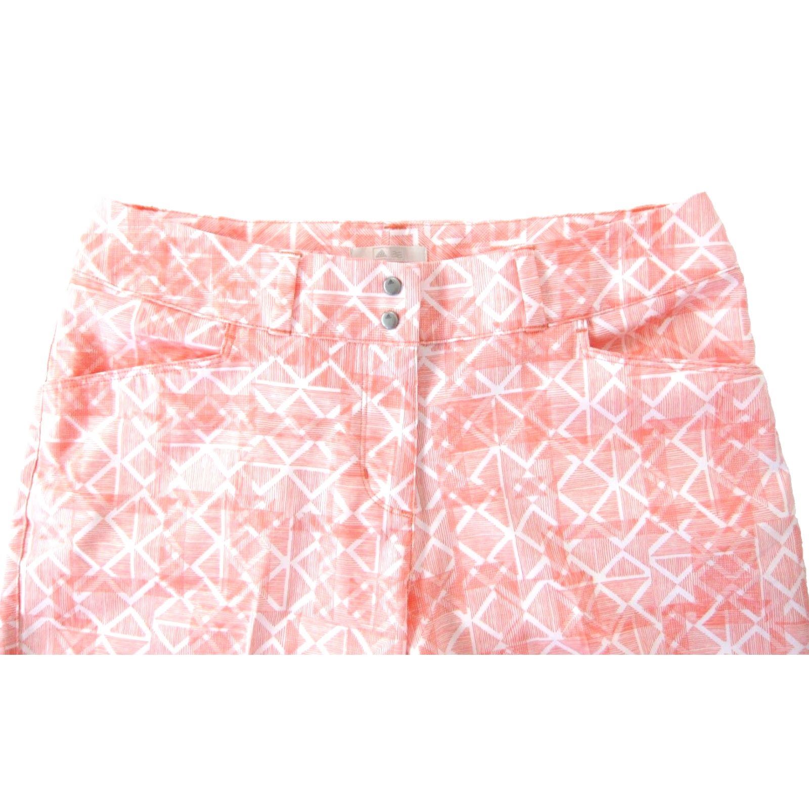 Adidas Adidas Women Pink Active Stretch Geometric Pocket Chino Golf Short 6 Size 28" / US 6 / IT 42 - 3 Thumbnail