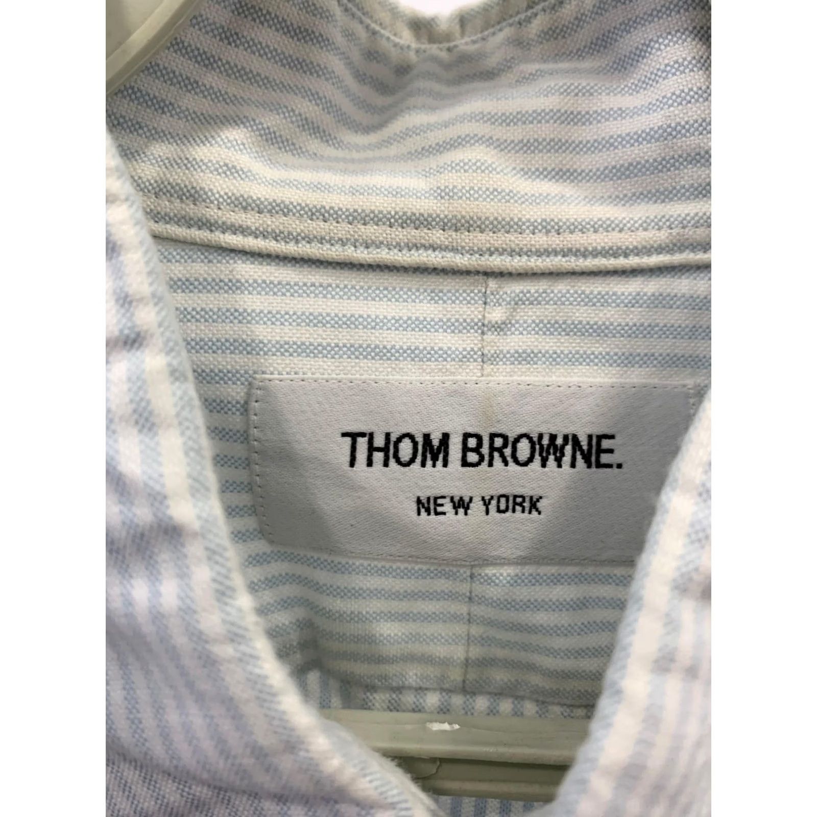 Thom Browne Thom Browne Button-Down Oxford Stripe Shirt Men’s XL Made in USA Patch Logo #C2 Shirt Mens XL Blue Striped 100% cotton USA Patch Logo Size US XL / EU 56 / 4 - 3 Thumbnail
